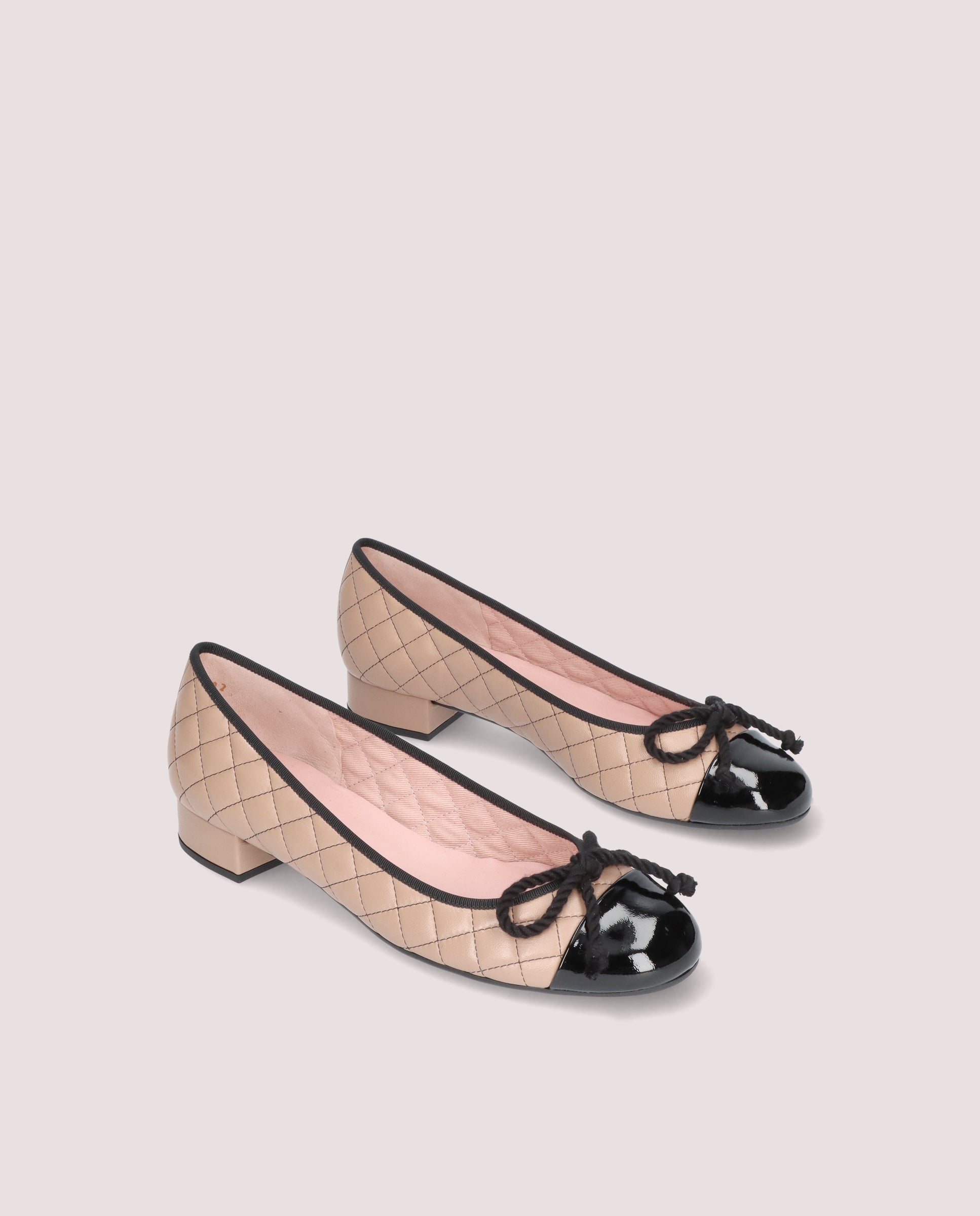 Gretschen Beige Leather Ballerinas