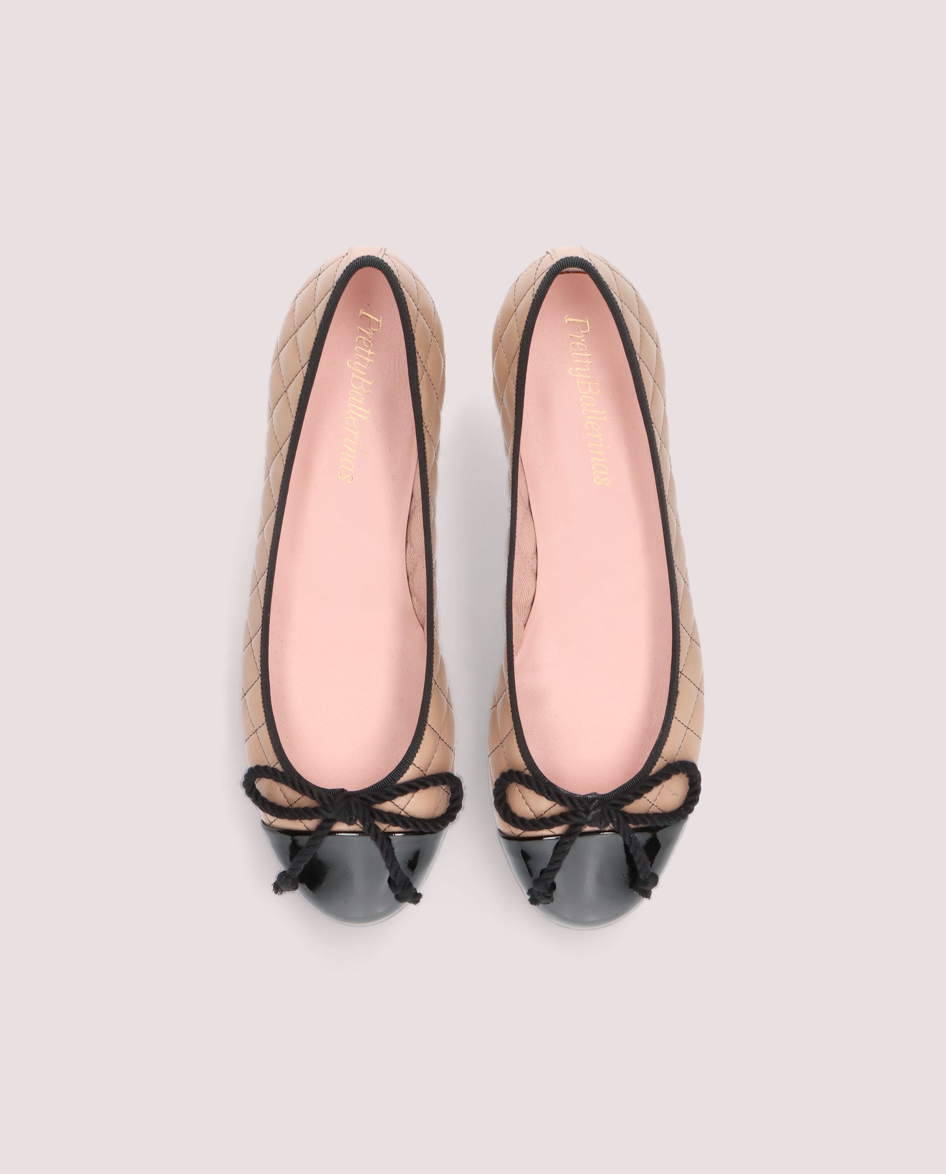 Gretschen Beige Leather Ballerinas
