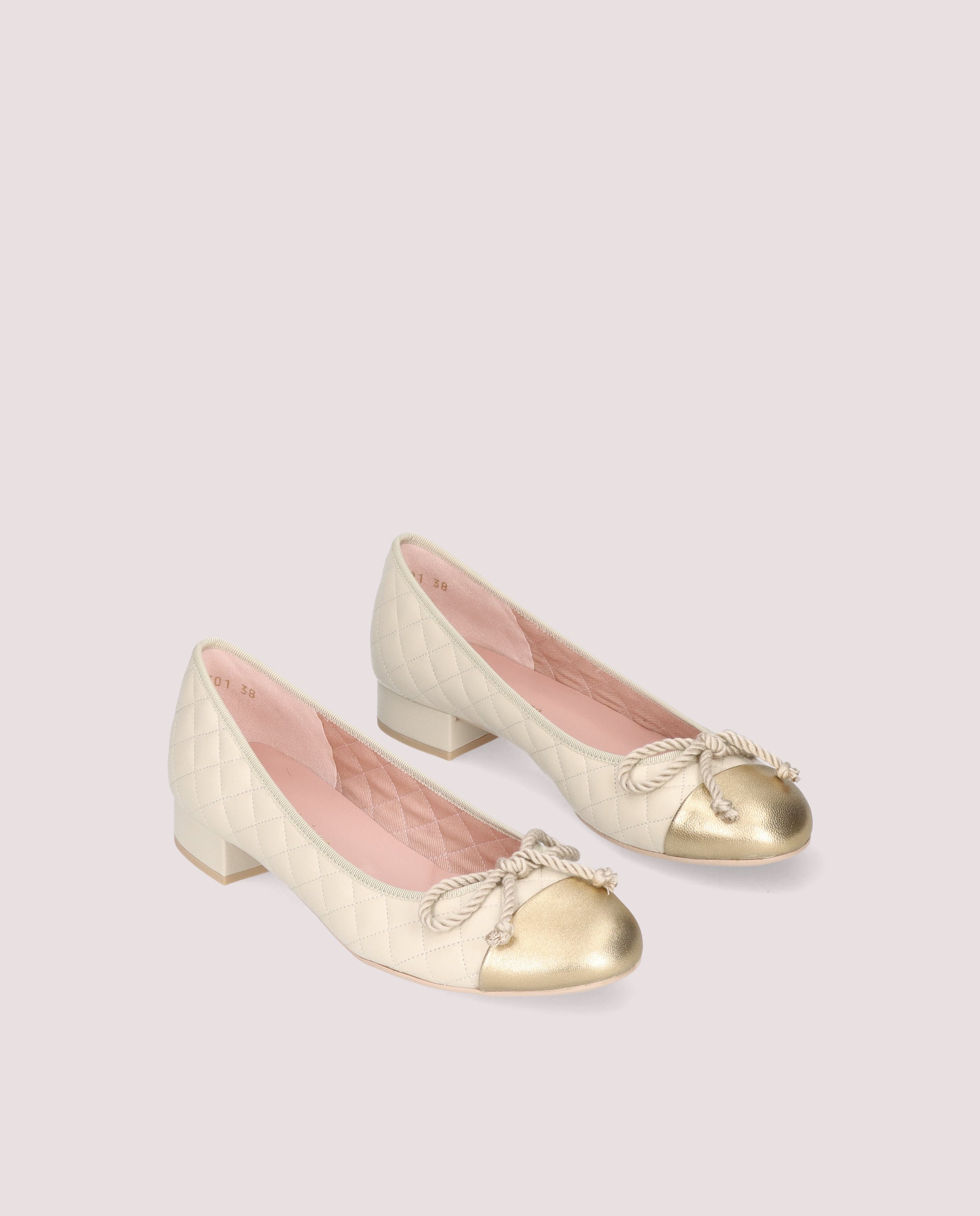 Gretschen White Leather Ballerinas