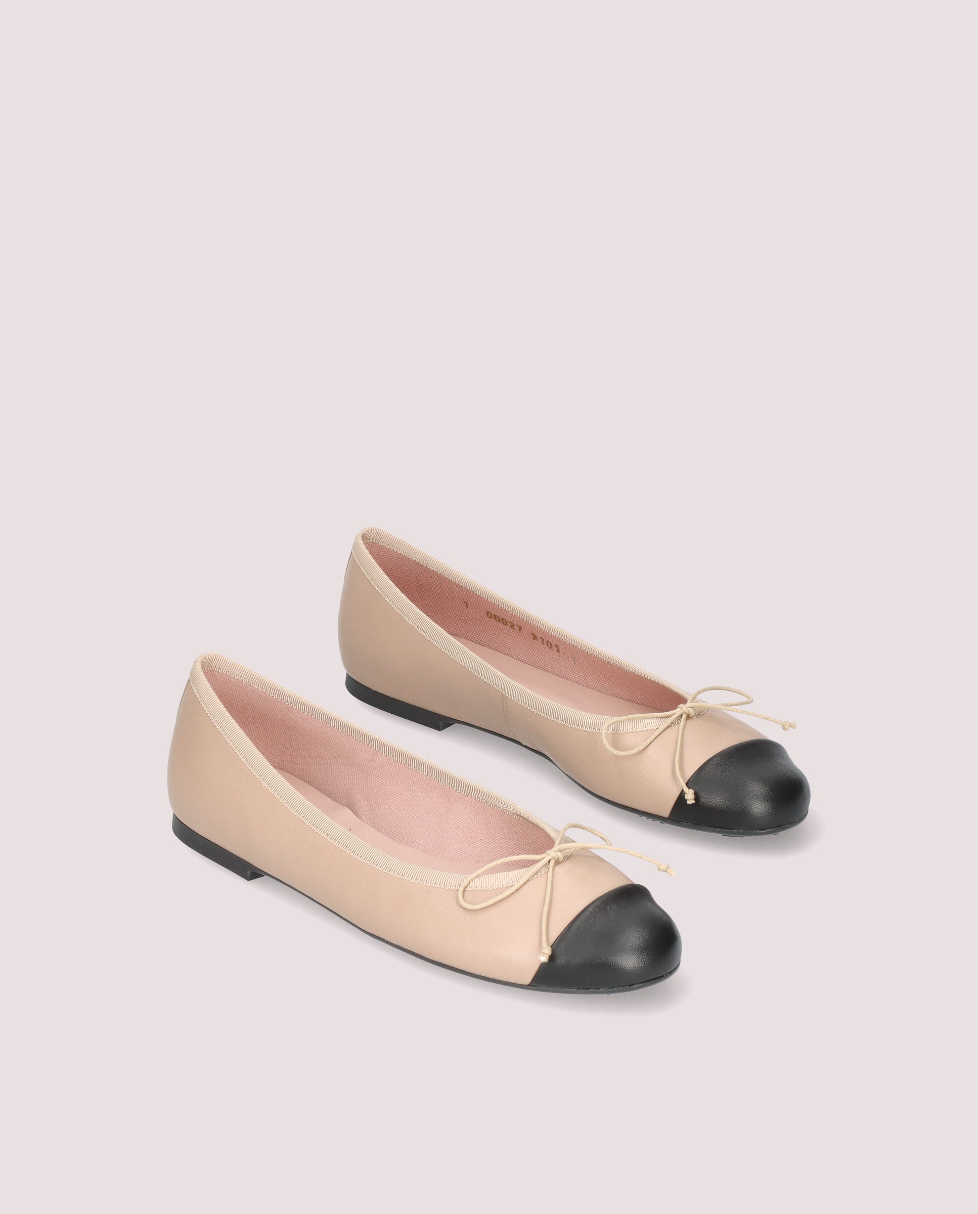 Nicole Beige Leather Ballerinas