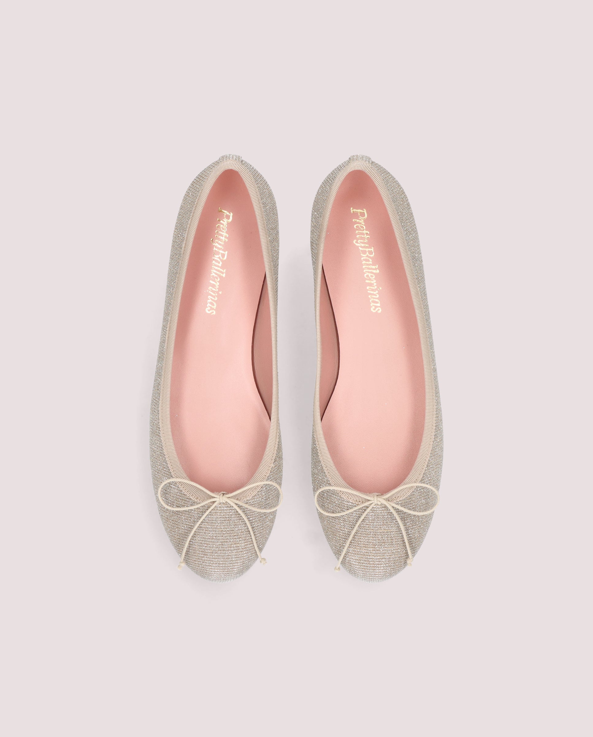 Nicole Silver Ballerinas Metallic Fabrics
