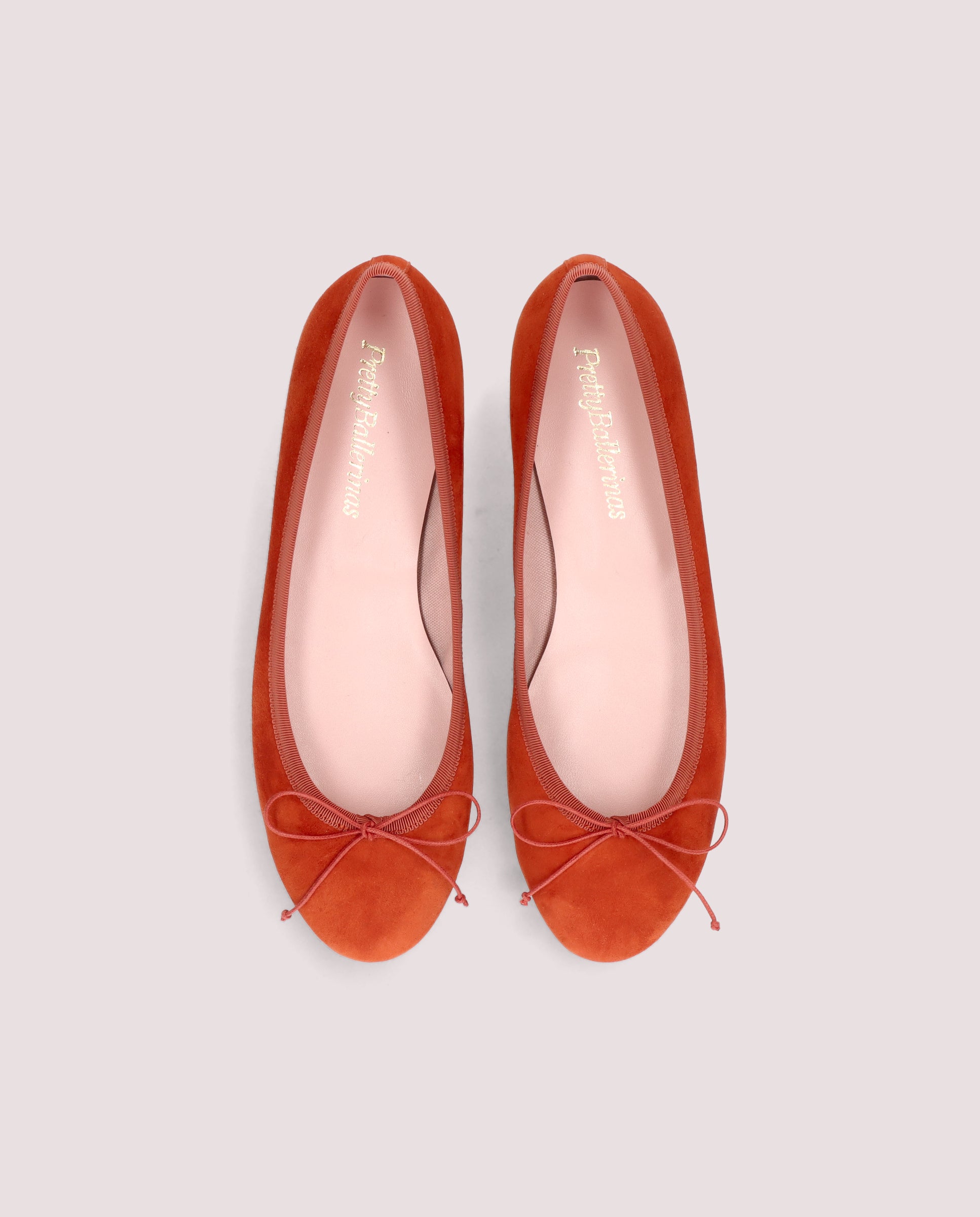 Nicole Orange Suede Ballet Flats