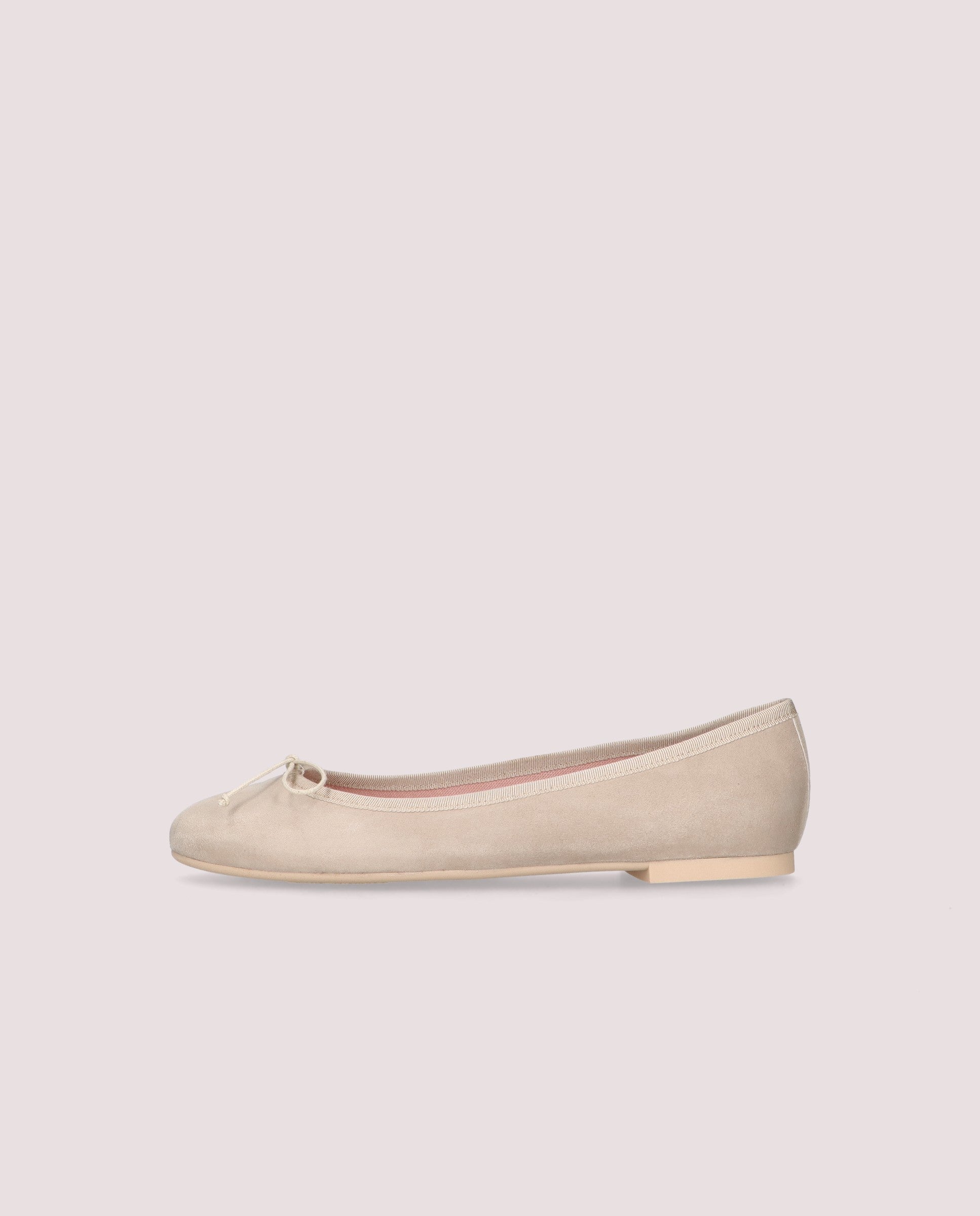Nicole Beige Suede Ballerinas