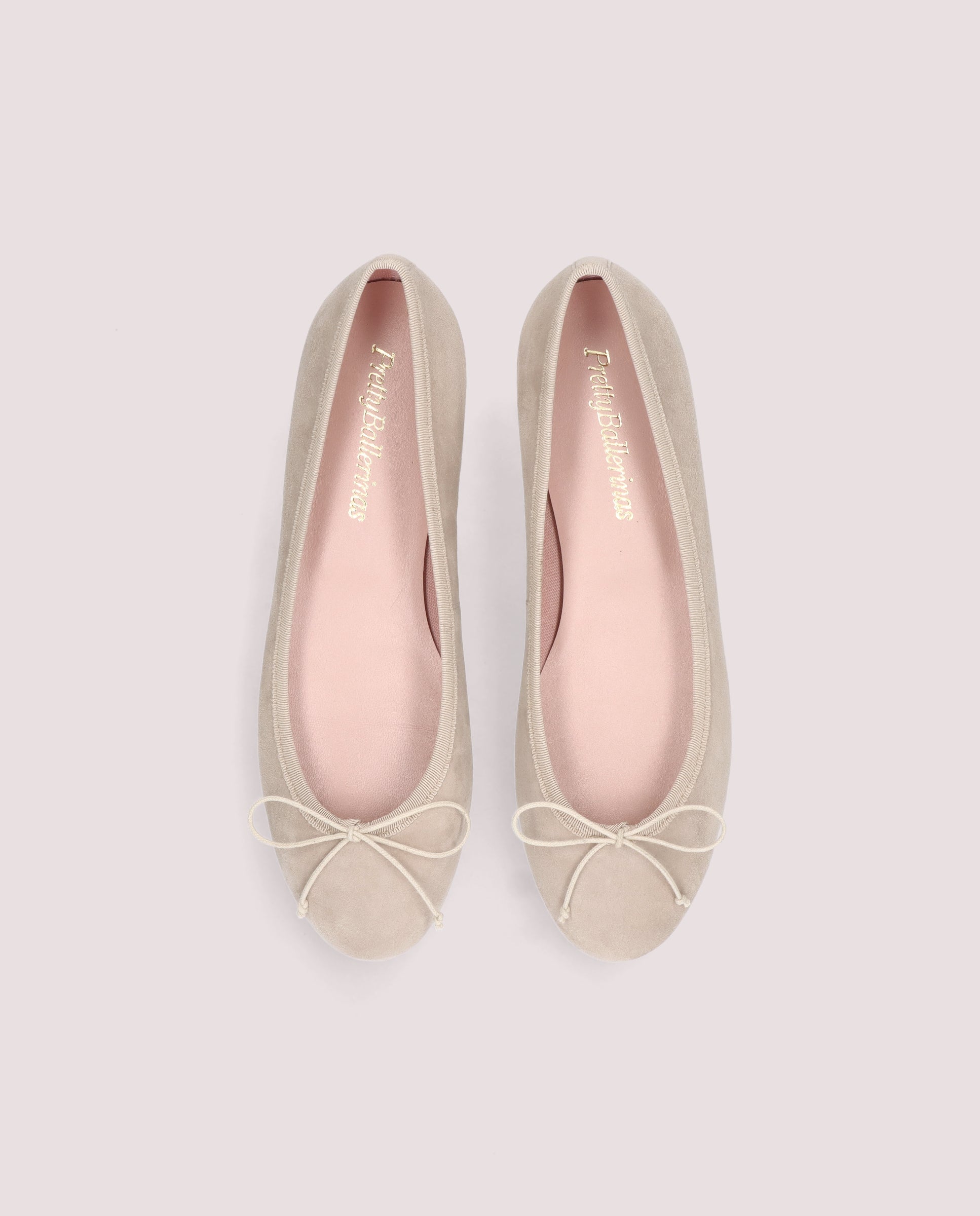 Nicole Beige Suede Ballerinas