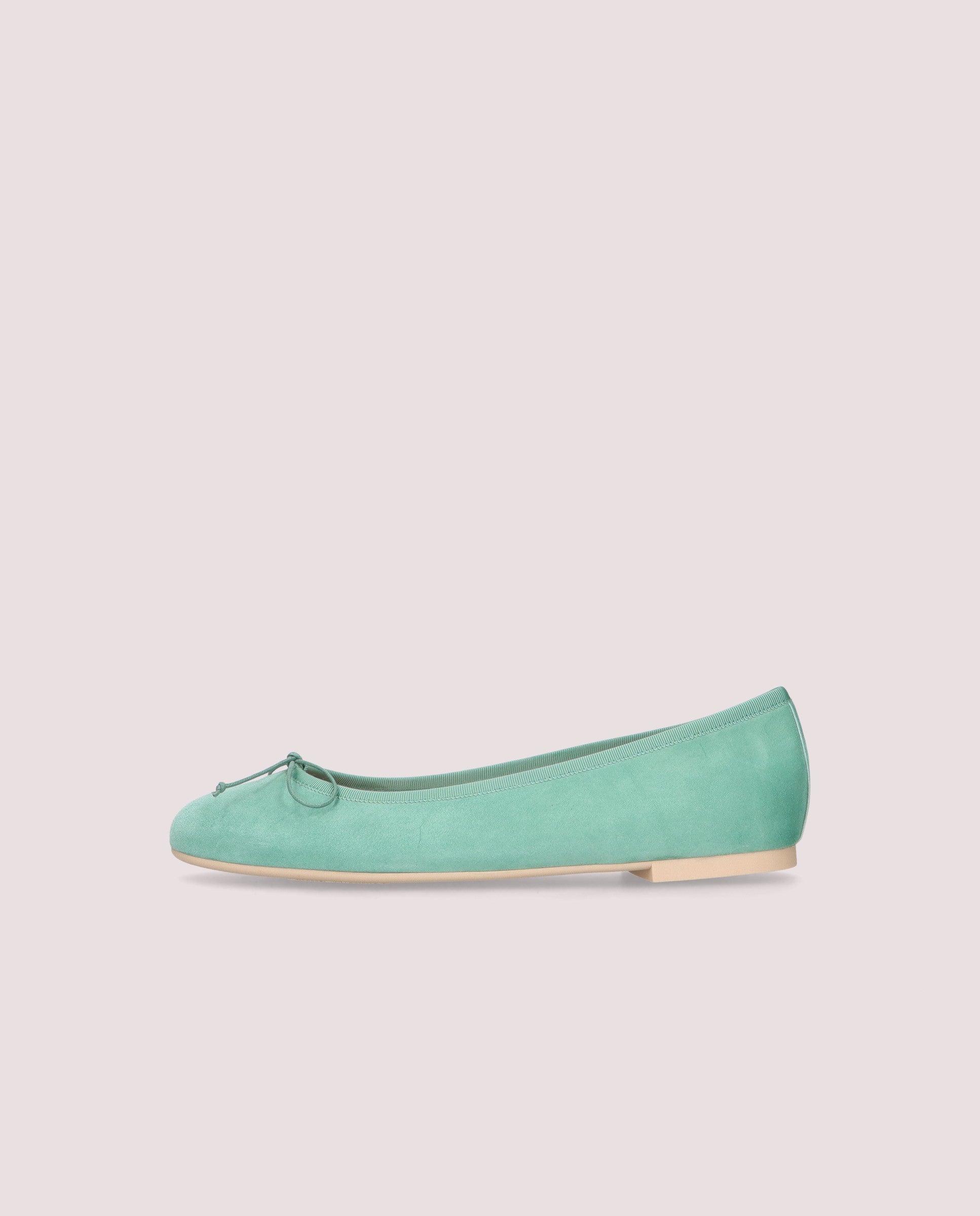 Nicole Green Suede Ballerinas