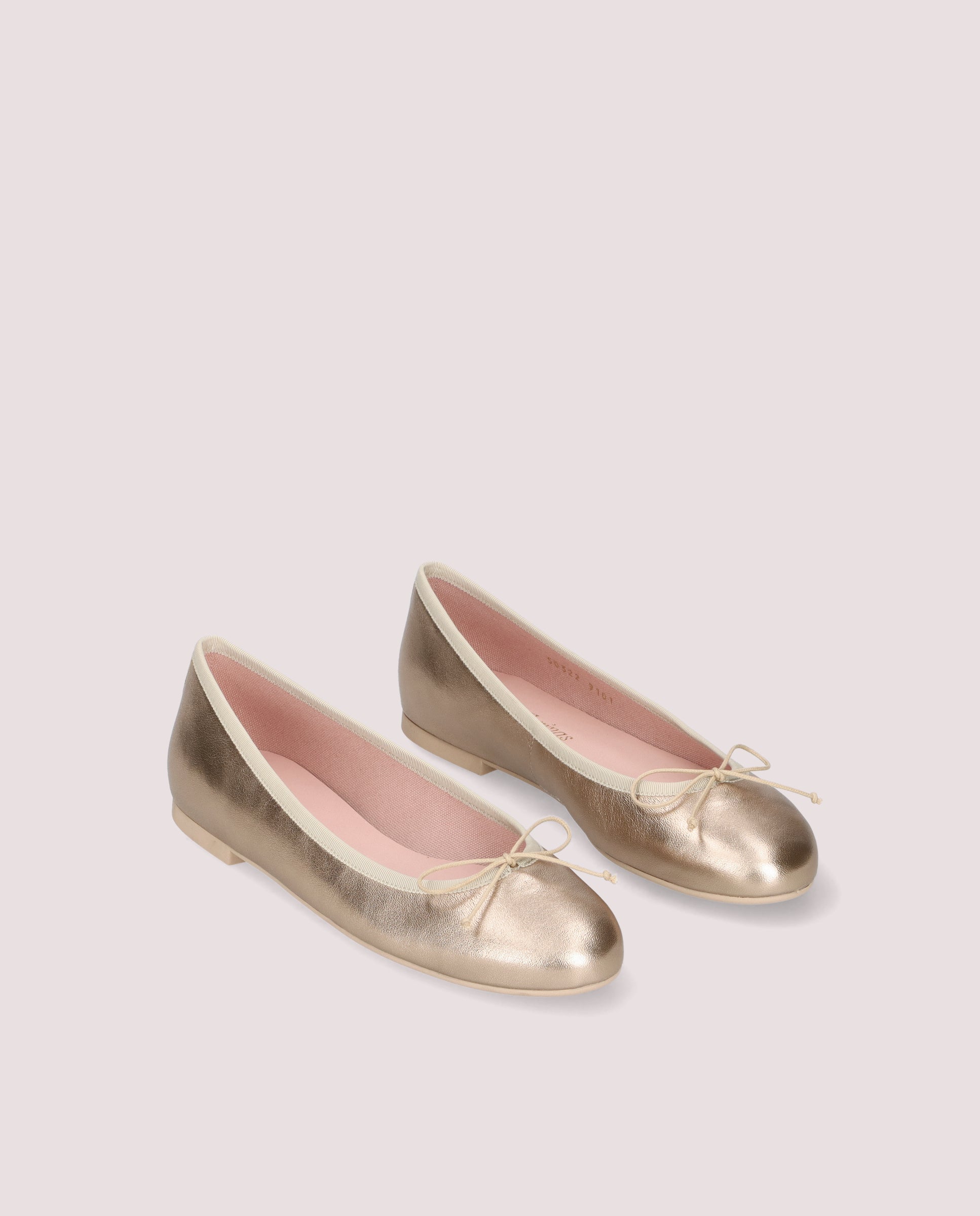 Nicole Gold Metallic Leather Ballerinas