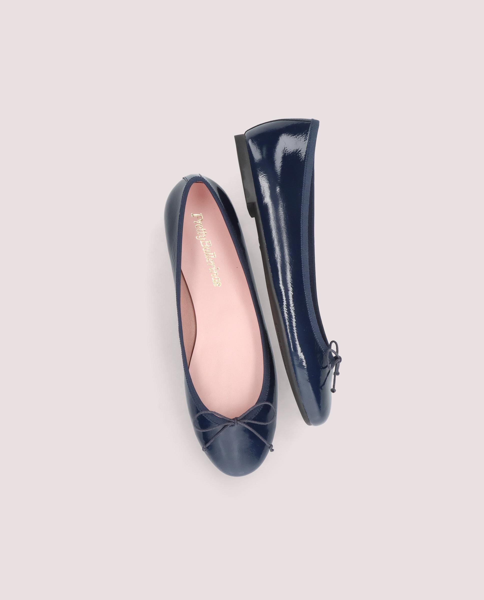 Nicole Blue Patent Leather Ballerinas