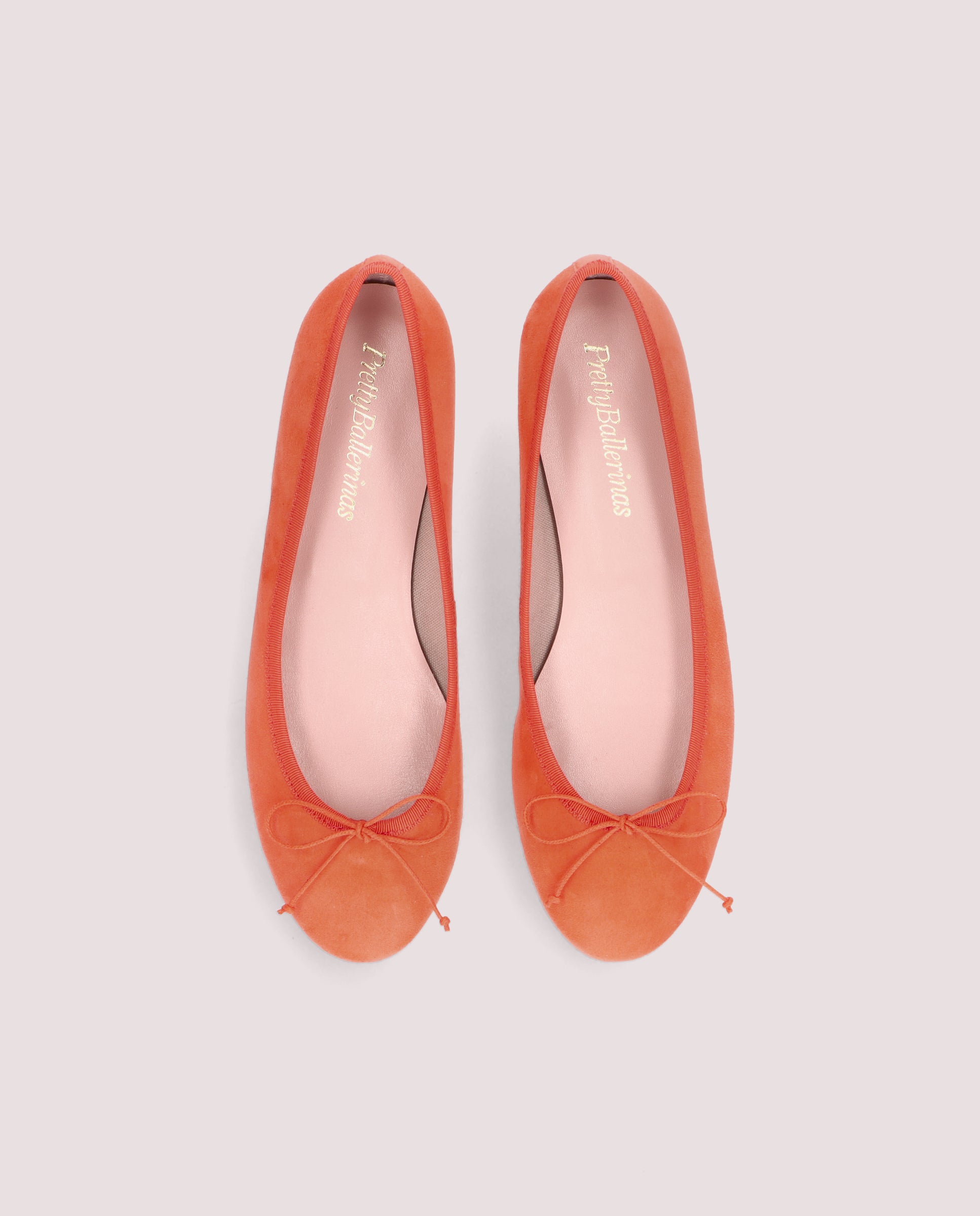 Nicole Orange Suede Ballerinas