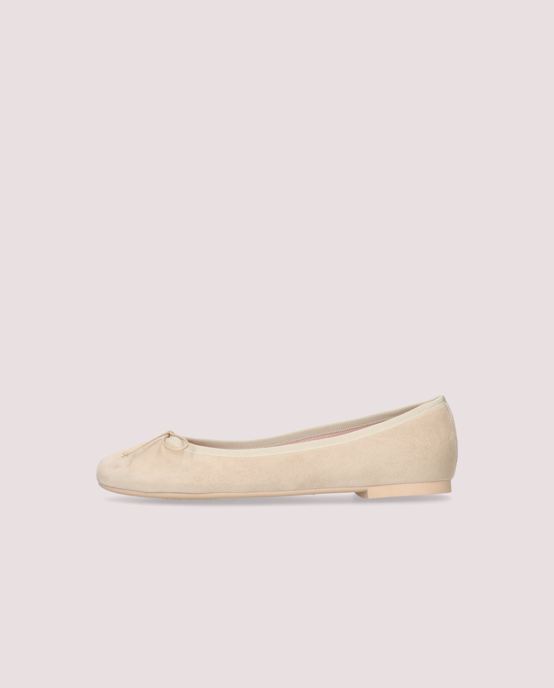 Nicole Beige Suede Ballerinas
