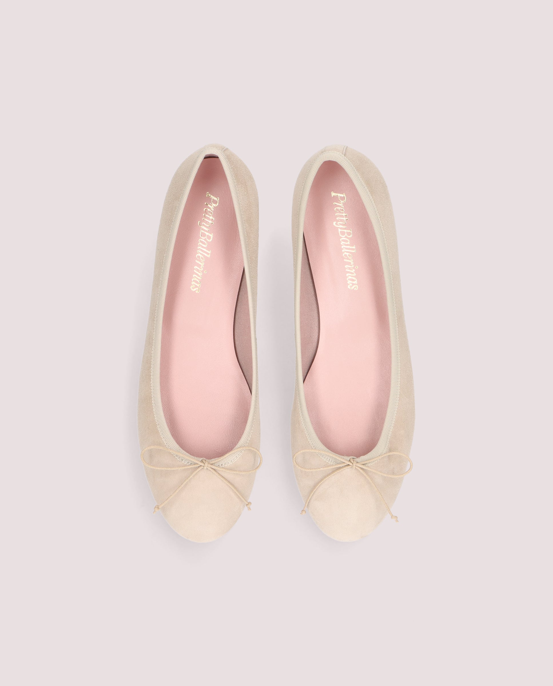 Nicole Beige Suede Ballerinas