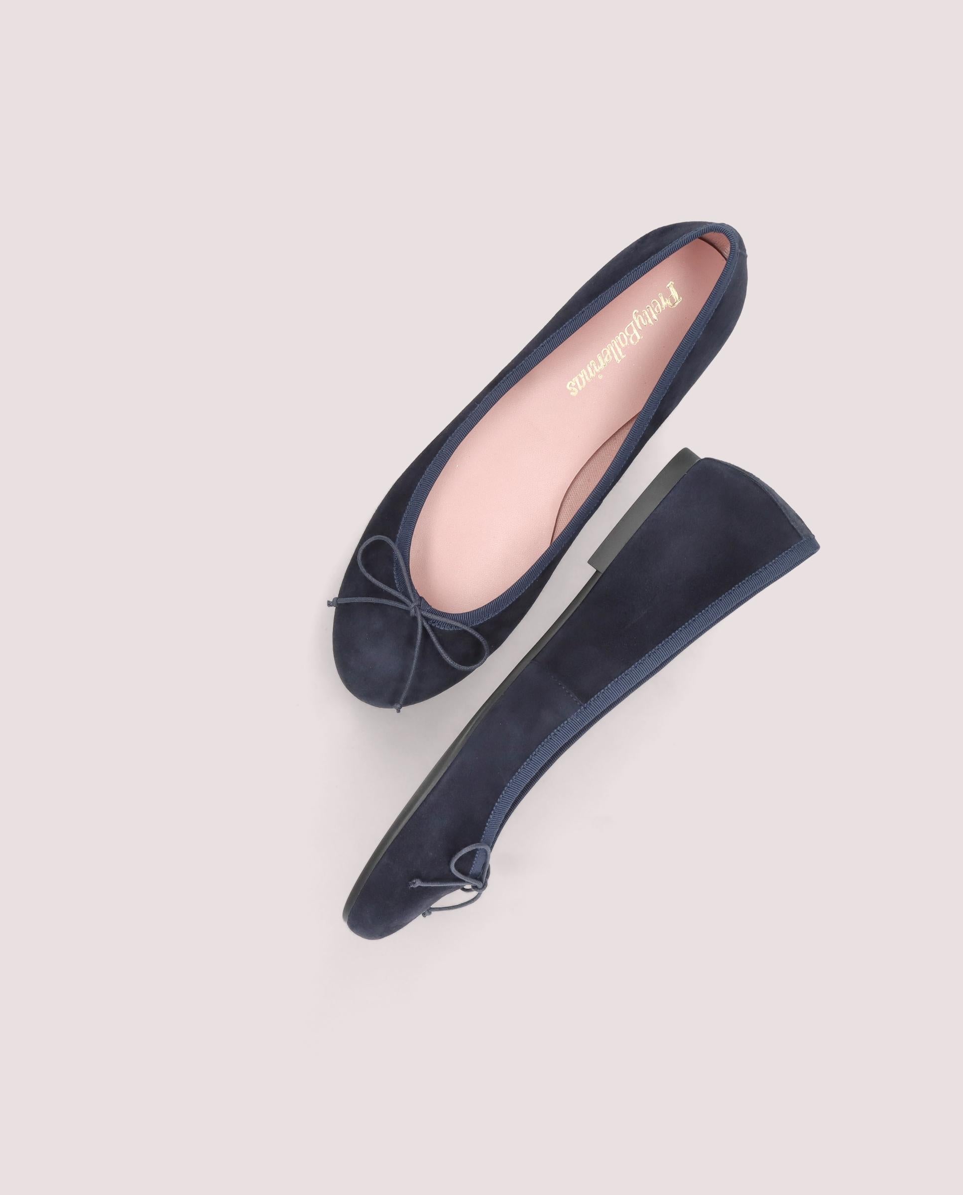 Nicole Blue Suede Ballerinas