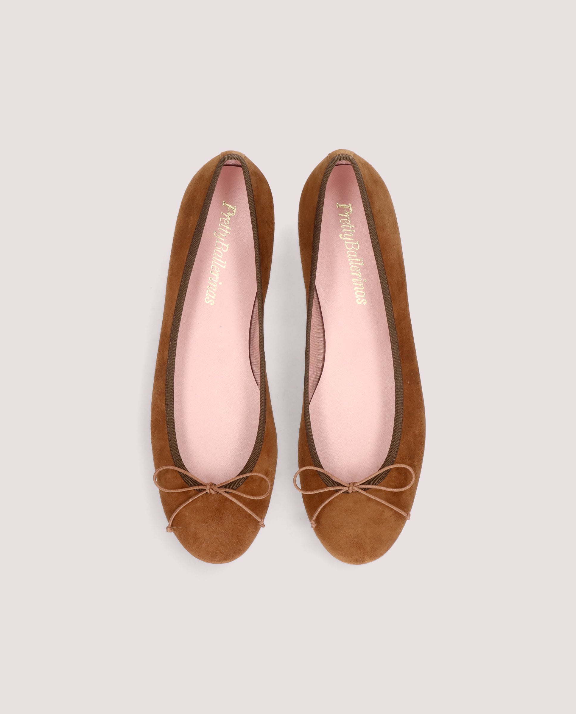 Nicole Brown Suede Ballerinas