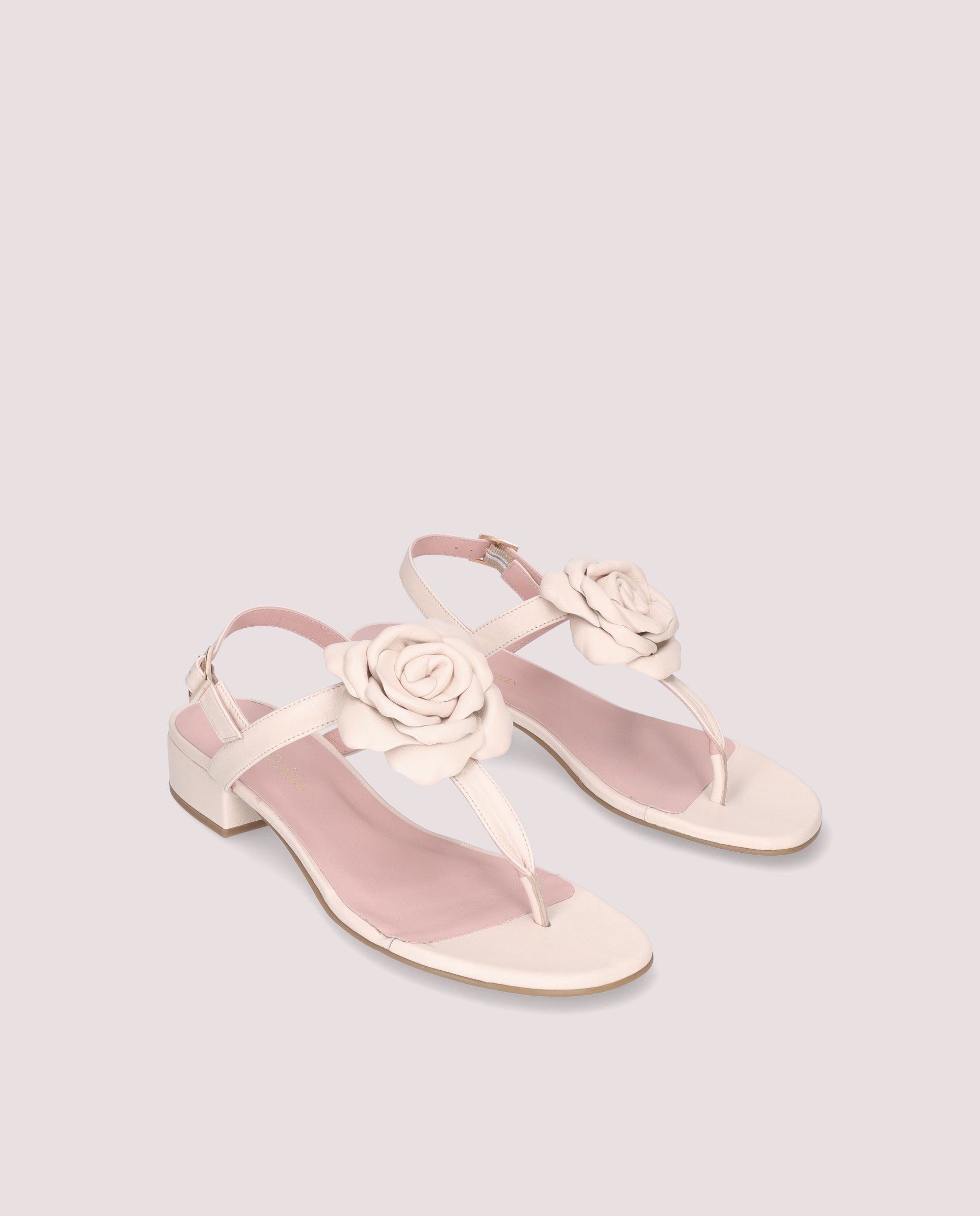 Sandalias Lulu Rosas Piel