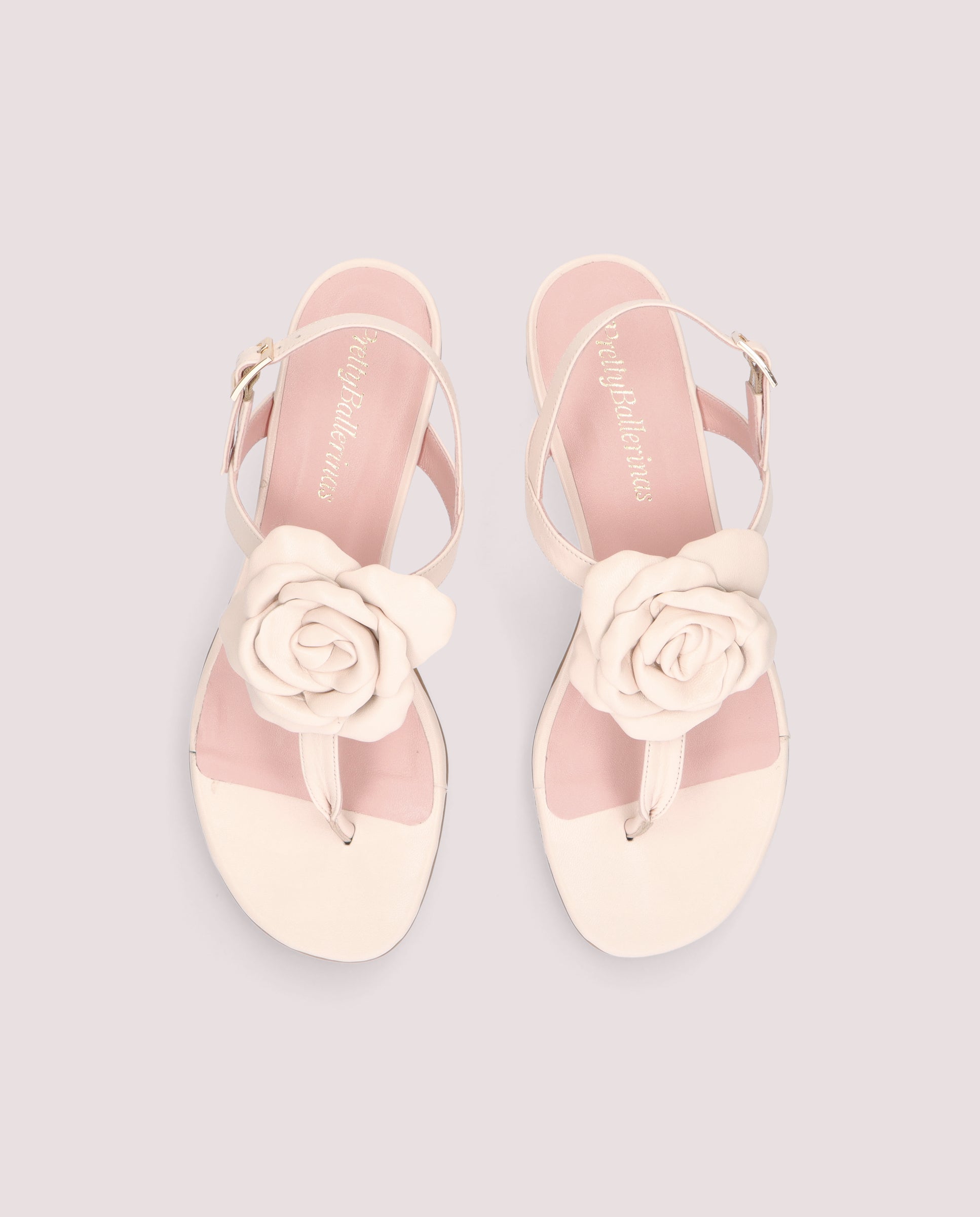 Sandalias Lulu Rosas Piel