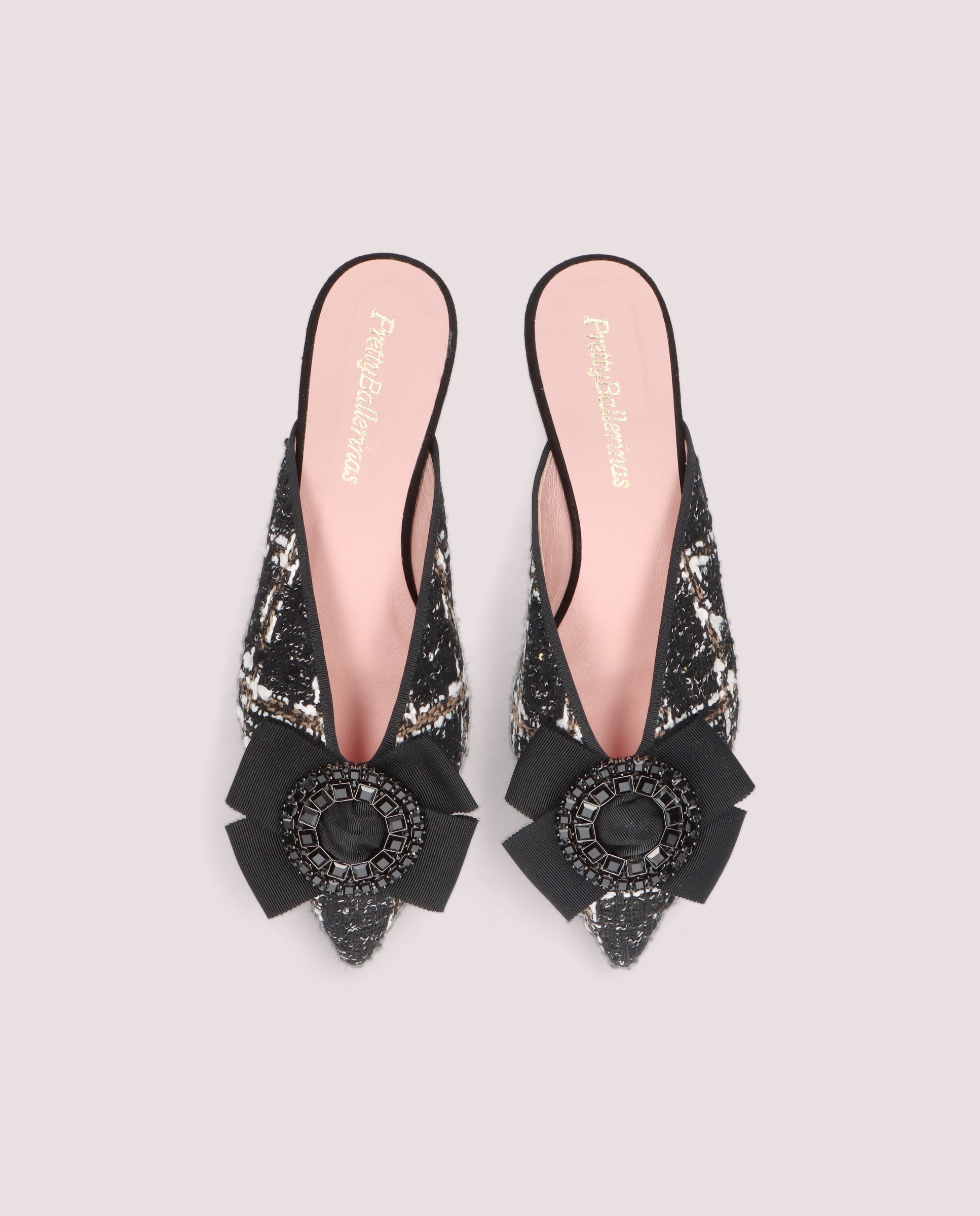 Black Knitted Ella Mules