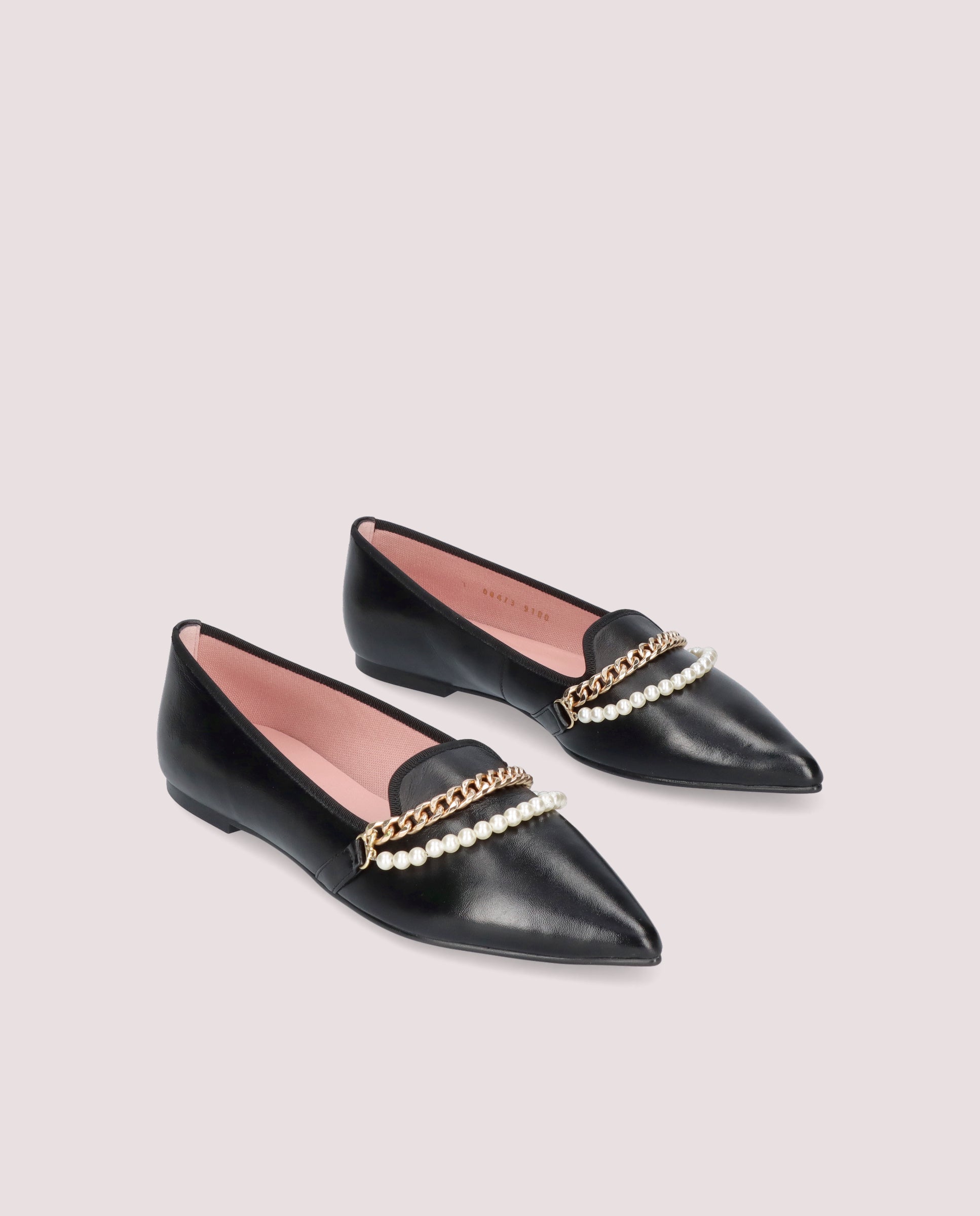 Black Leather Ella Loafers