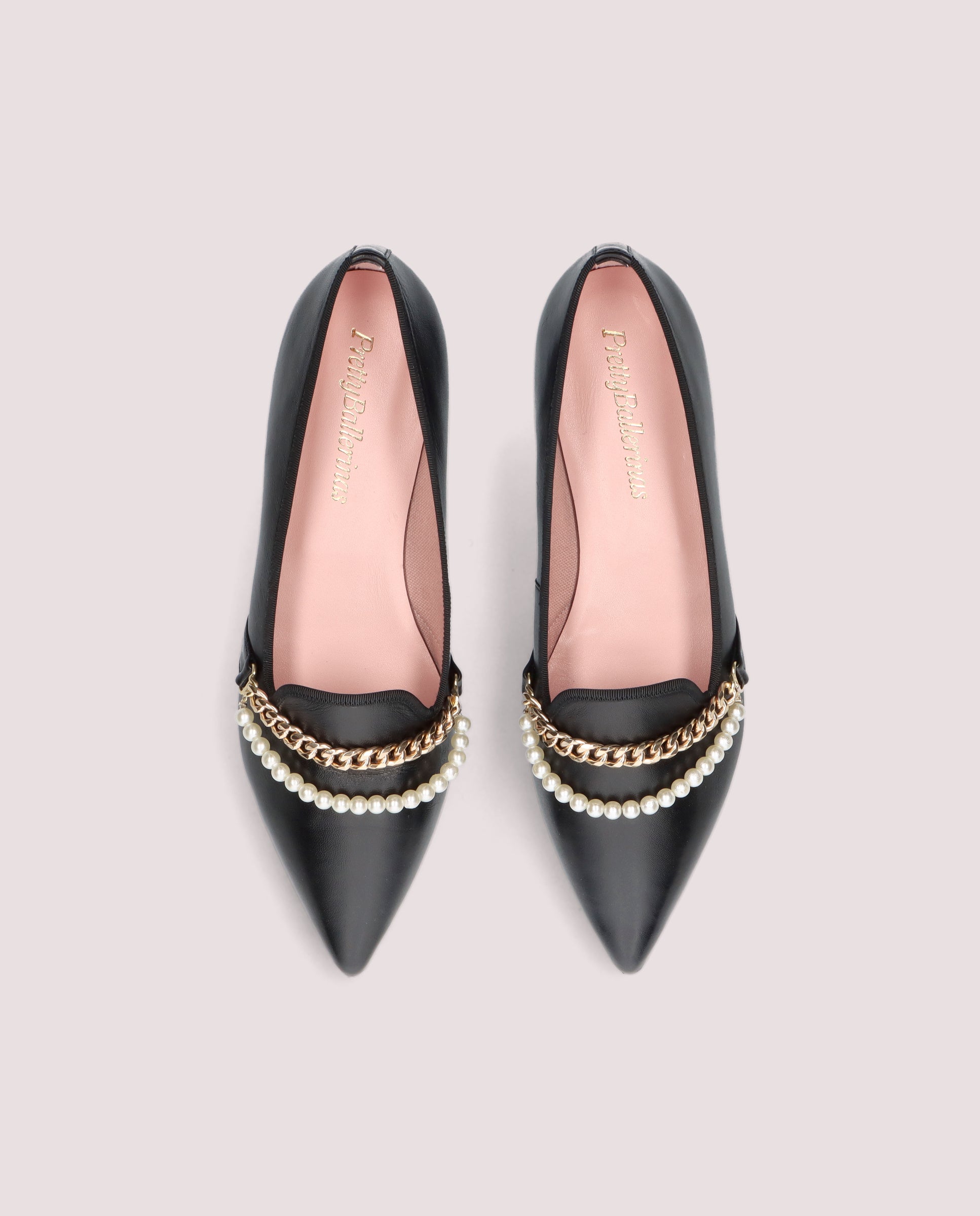 Black Leather Ella Loafers