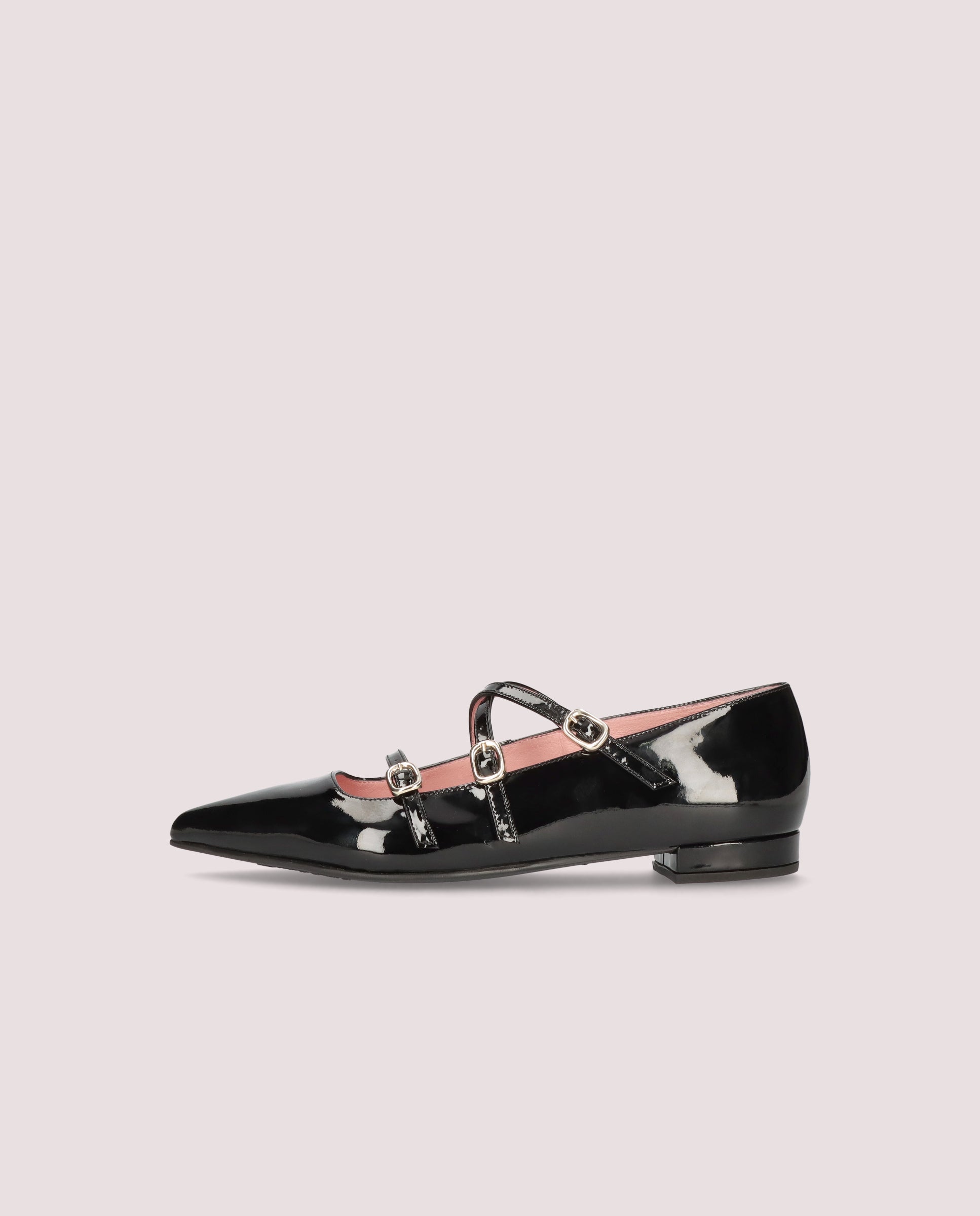 Clementine Black Patent Leather Ballerinas