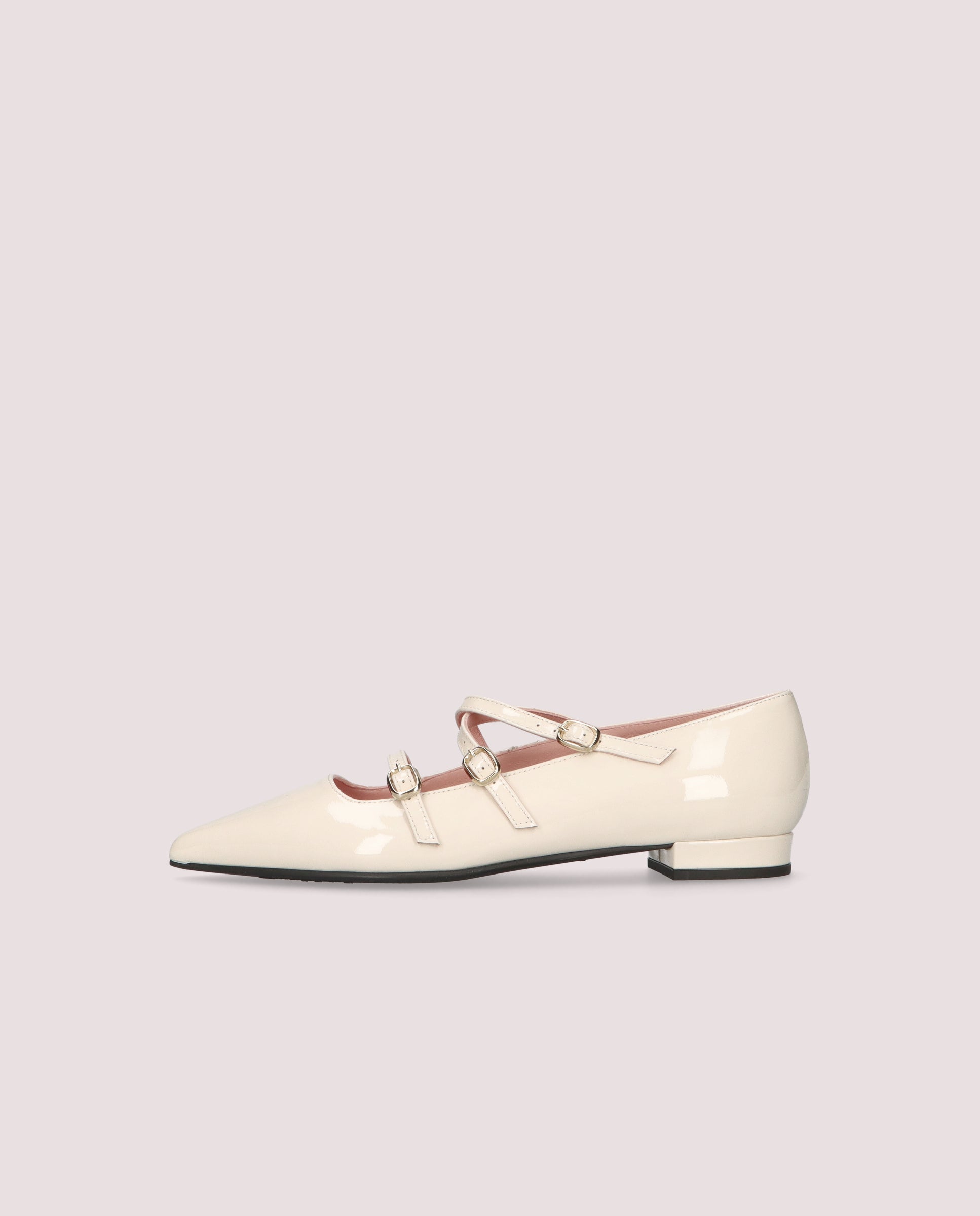 Clementine White Patent Leather Ballerinas