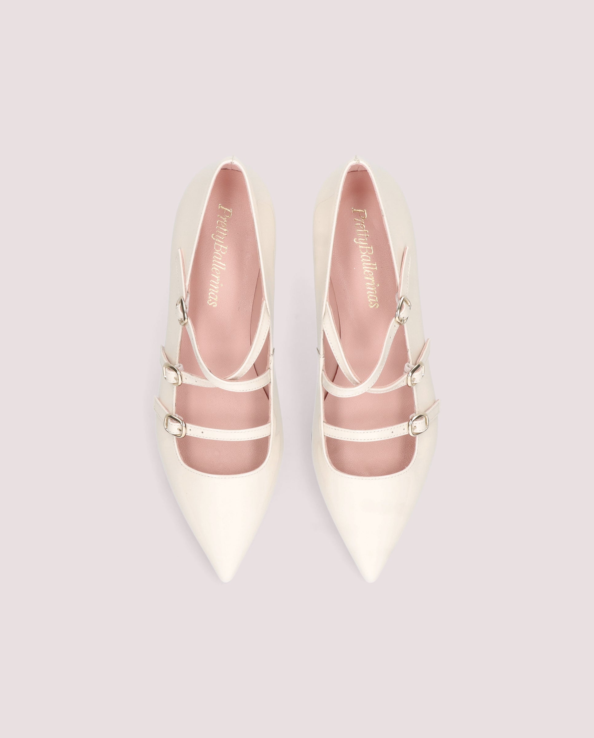 Clementine White Patent Leather Ballerinas
