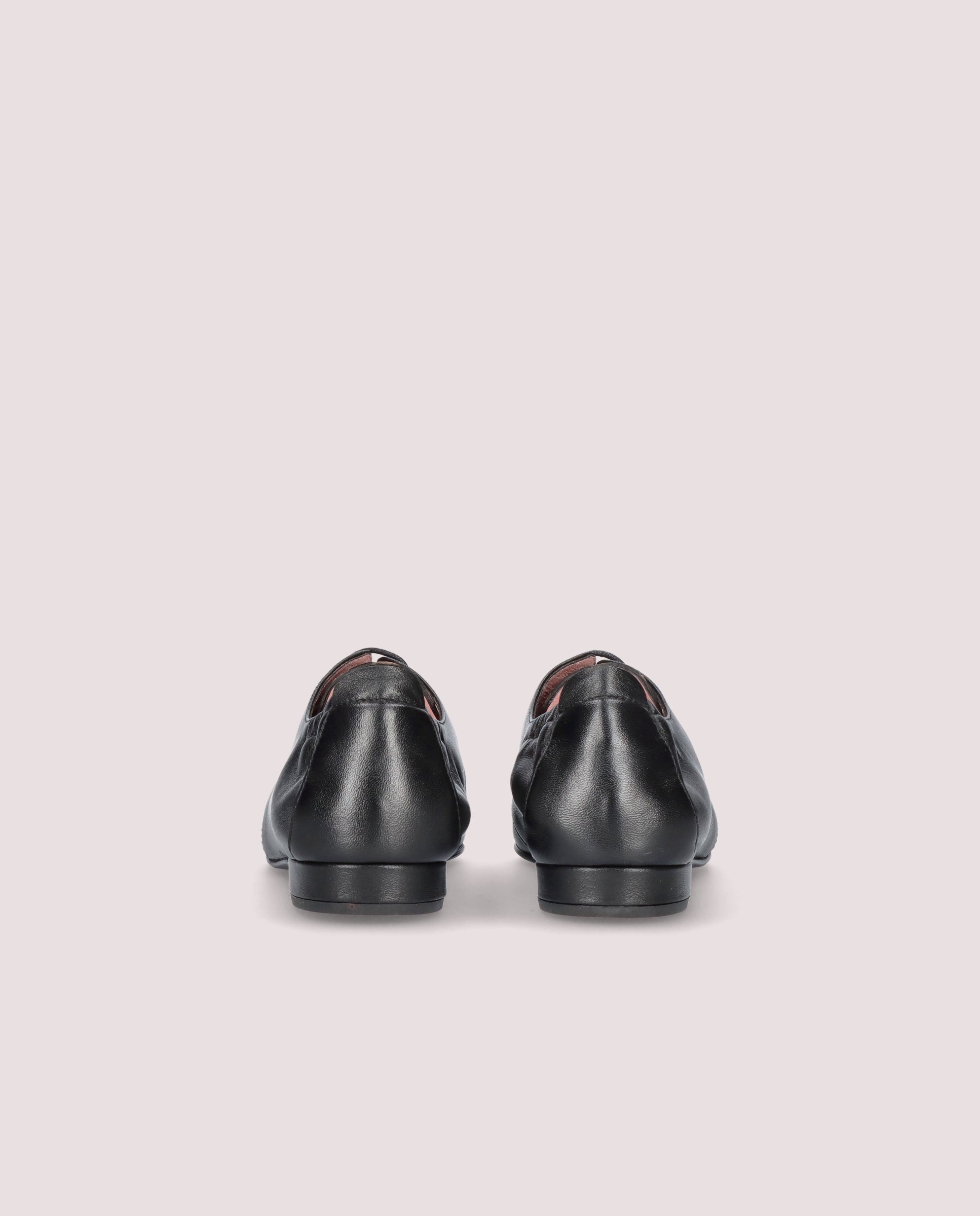 Clementine Black Leather Lace-Up Shoes