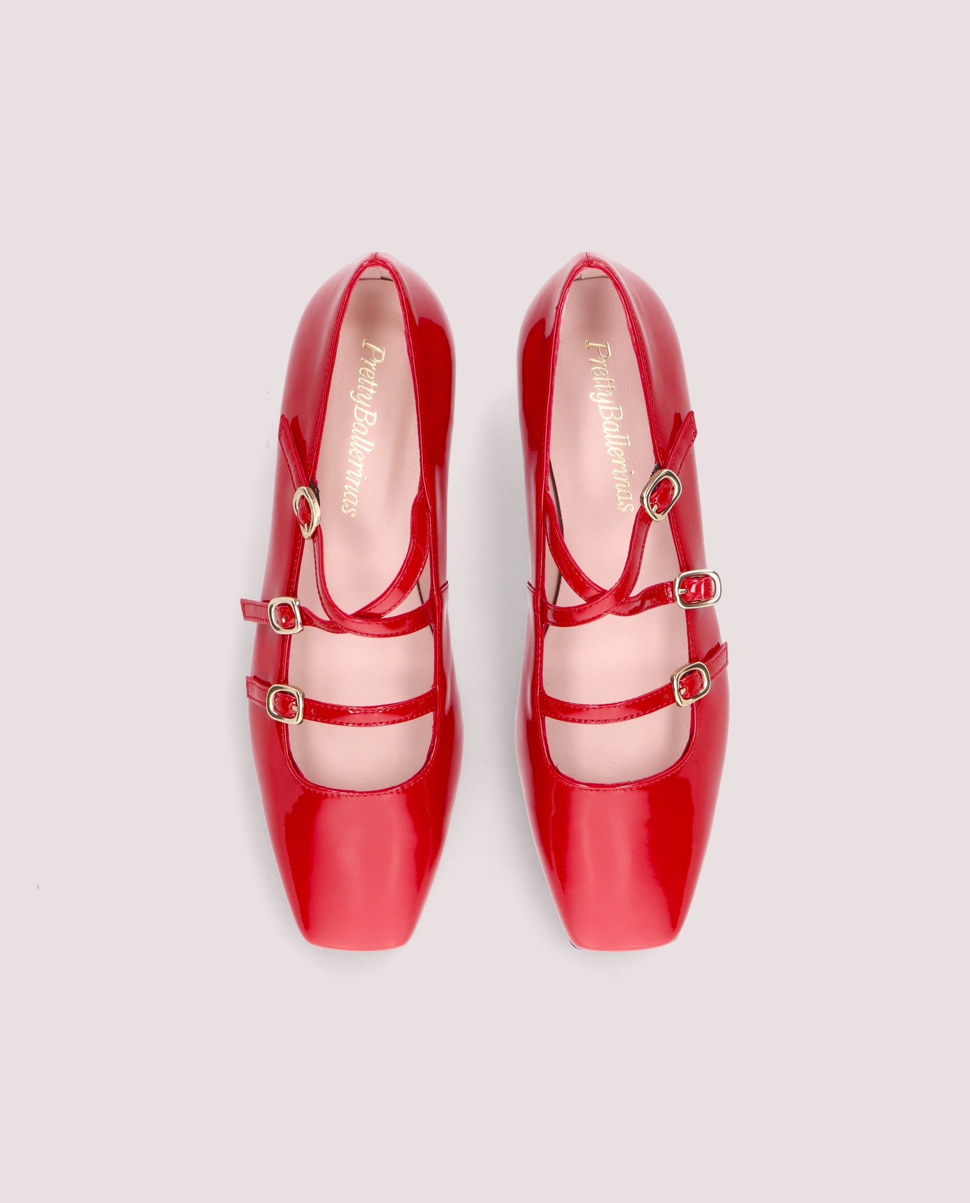Camille Red Patent Leather Ballerinas