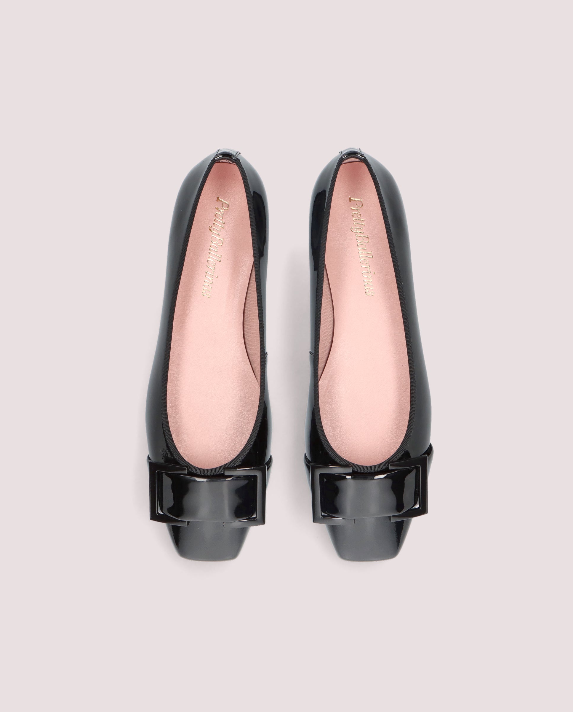 Camille Black Patent Leather Ballerinas