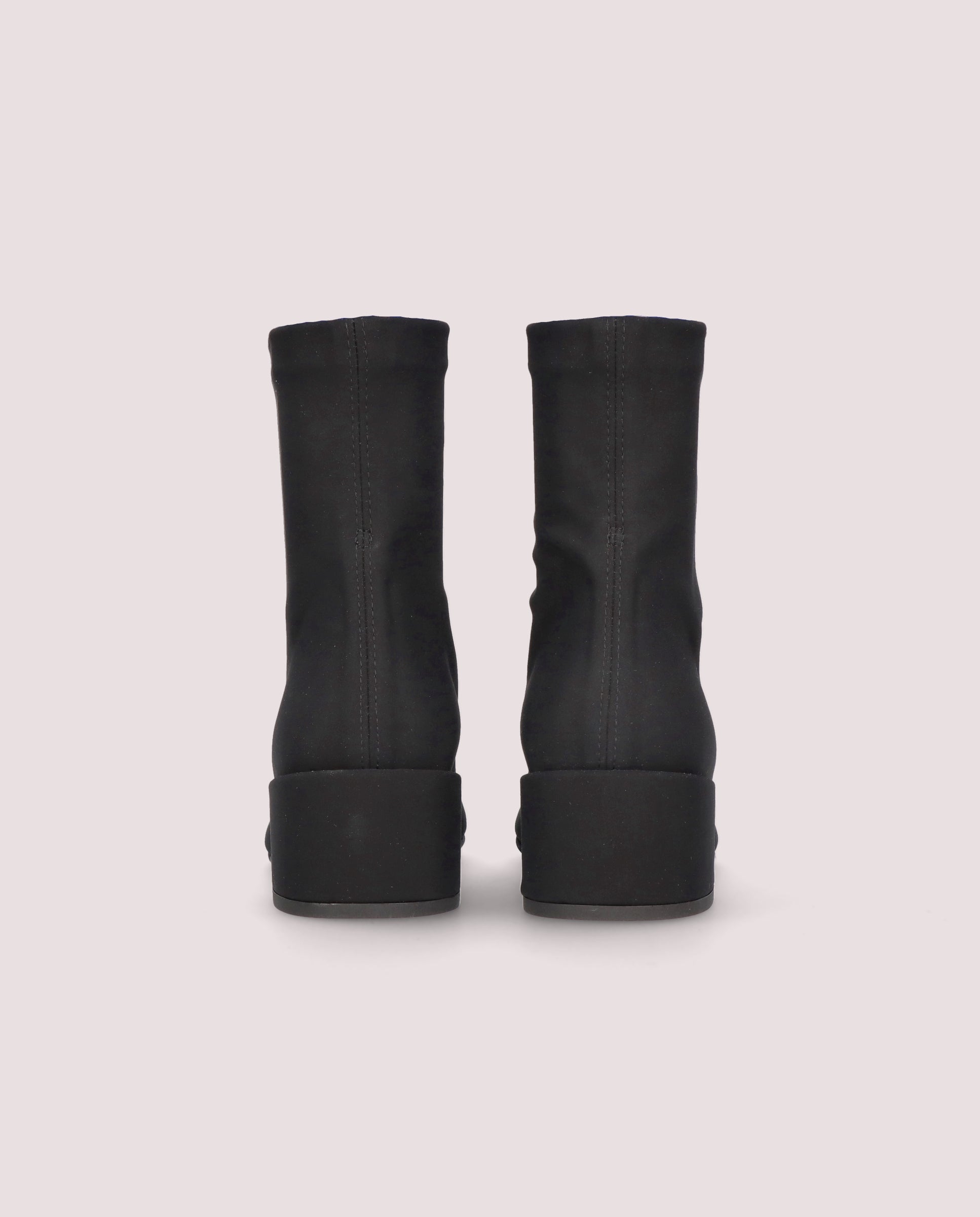 Jendayi Black Woven Ankle Boots