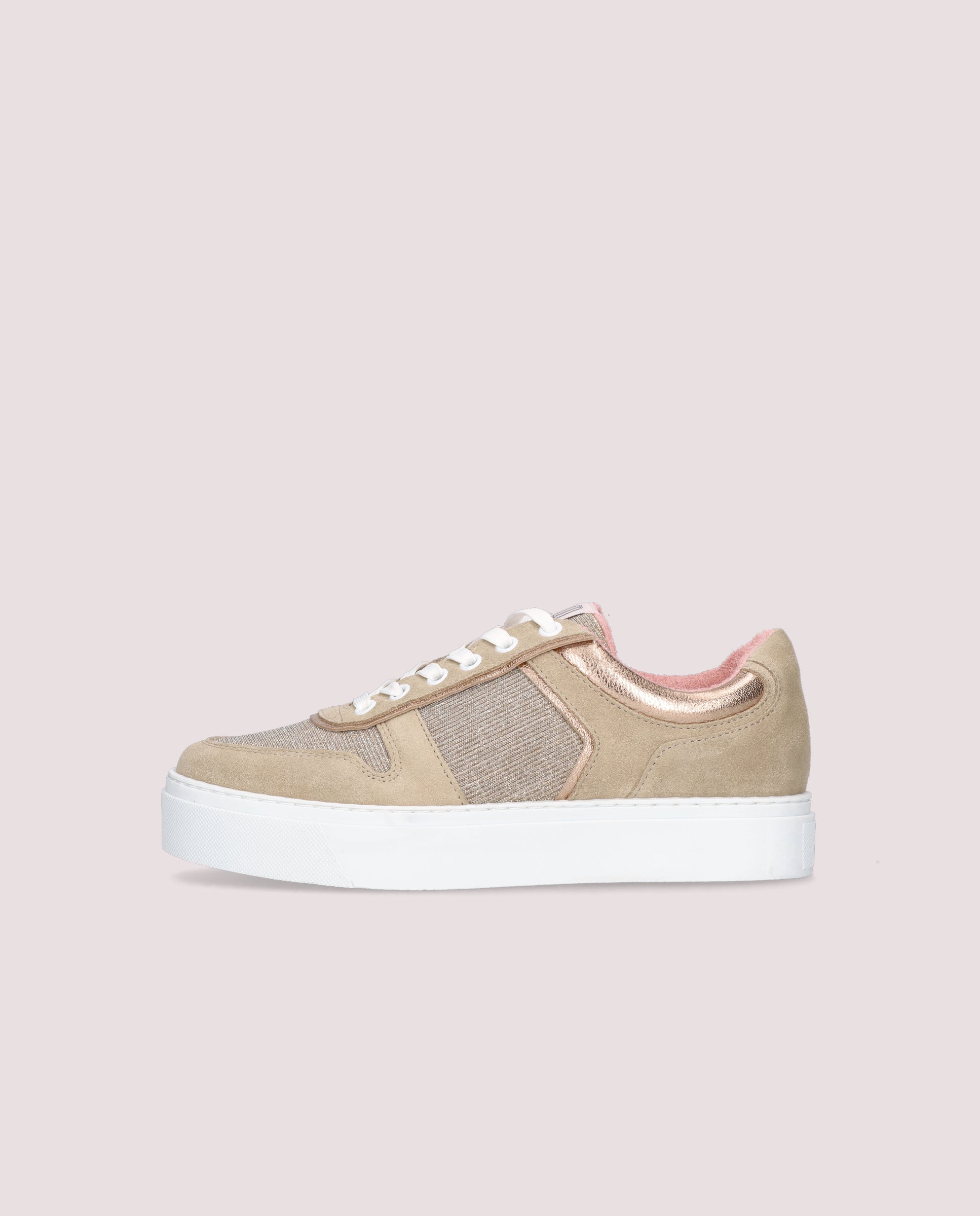 Steffi Beige Suede Sneakers