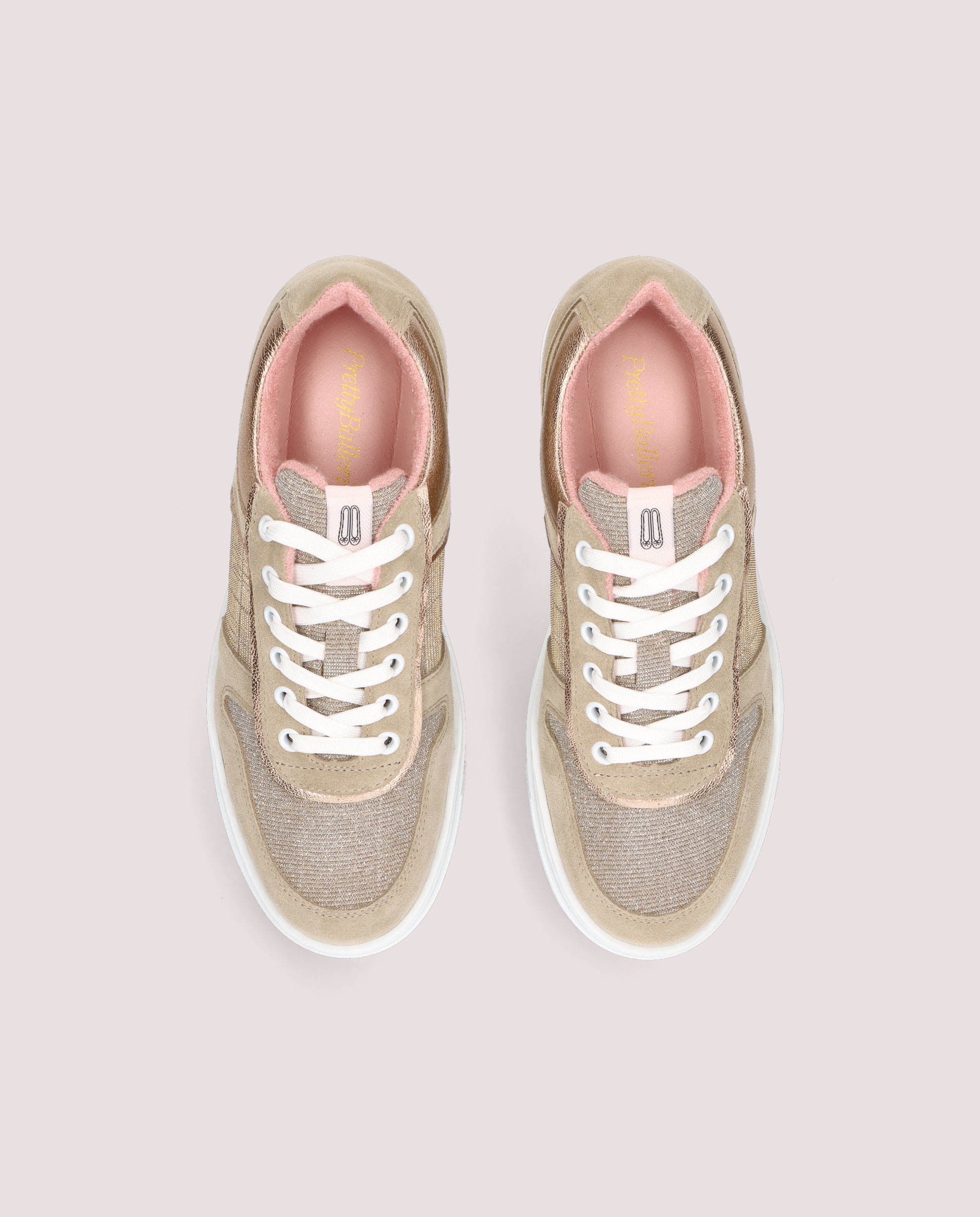 Steffi Beige Suede Sneakers
