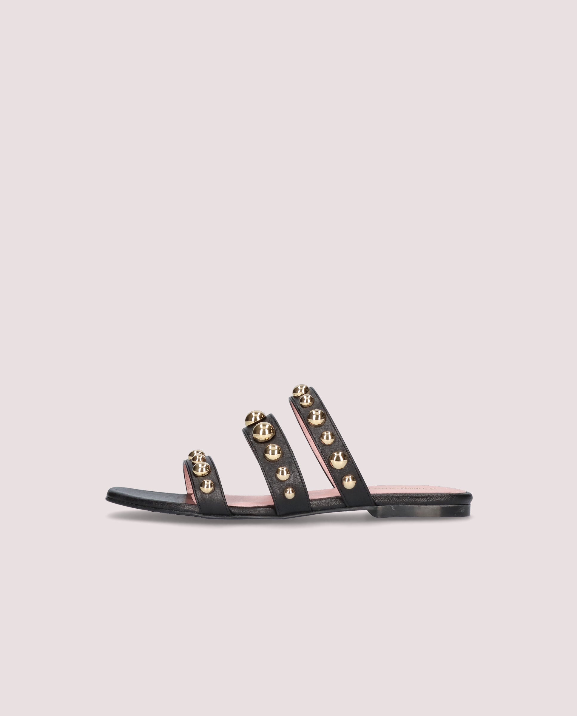 Black Leather Isla Sandals