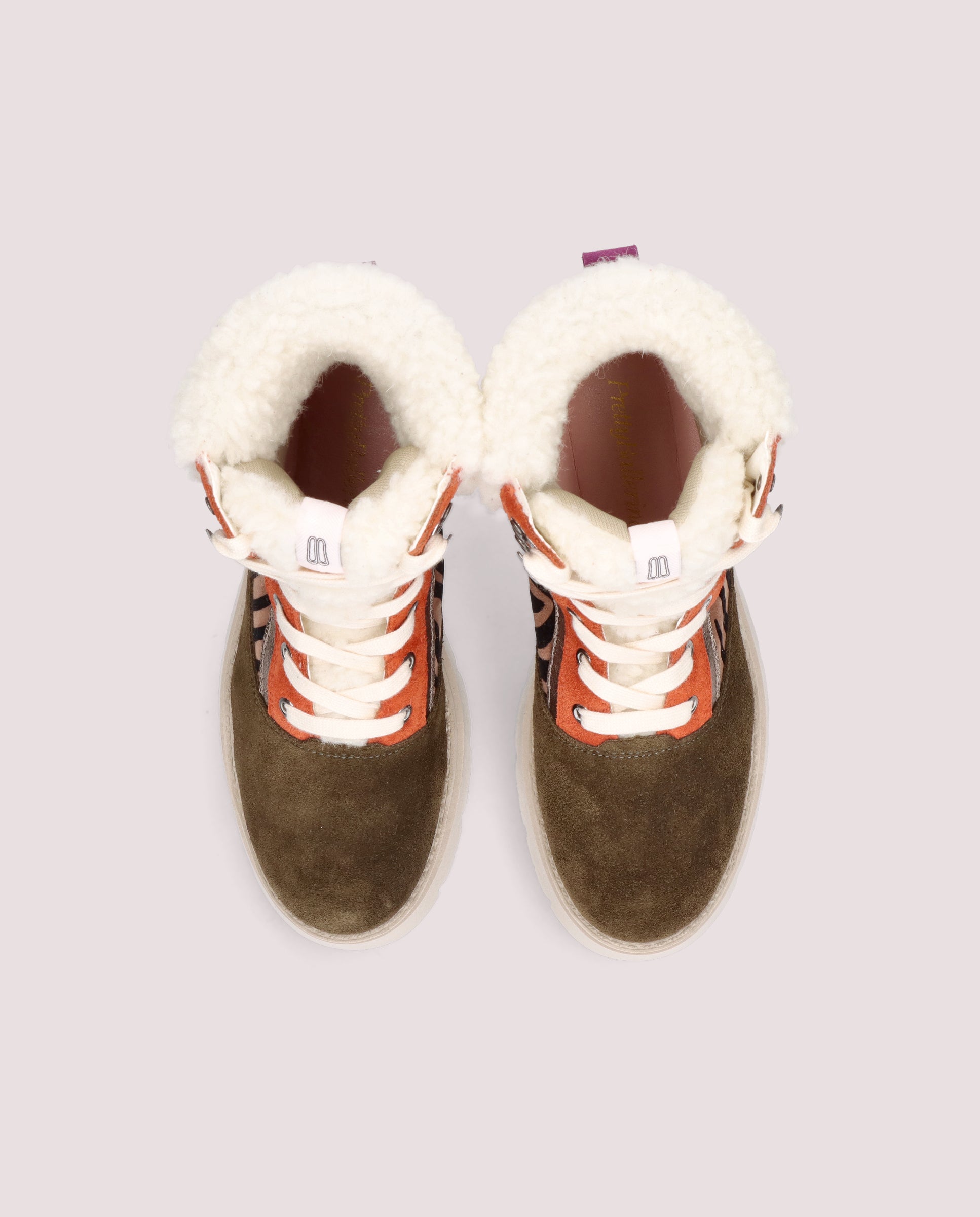 Multicolored Suede Ramia Ankle Boots