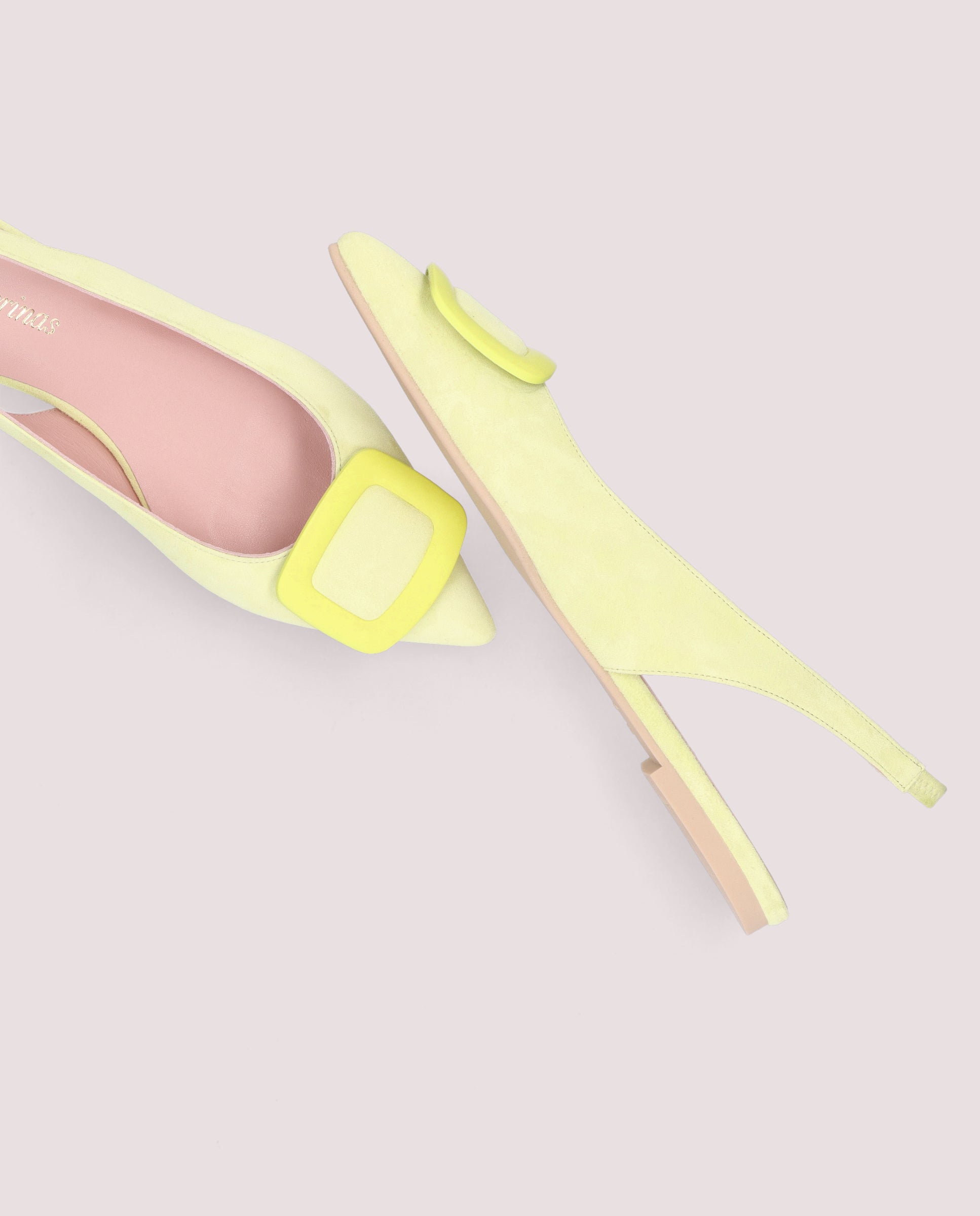 Ella Green Suede Ballerinas