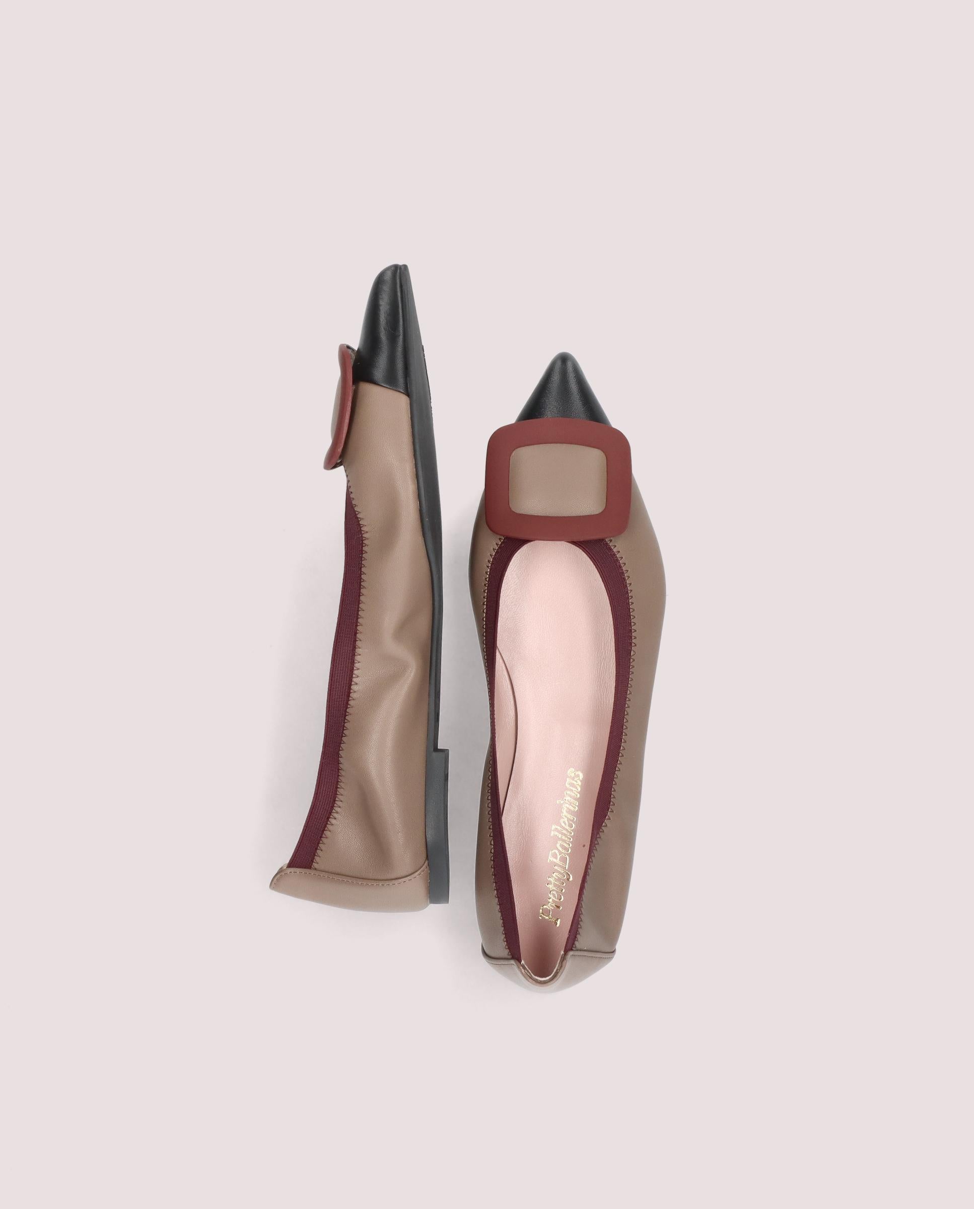 Ella Brown Leather Ballet Flats