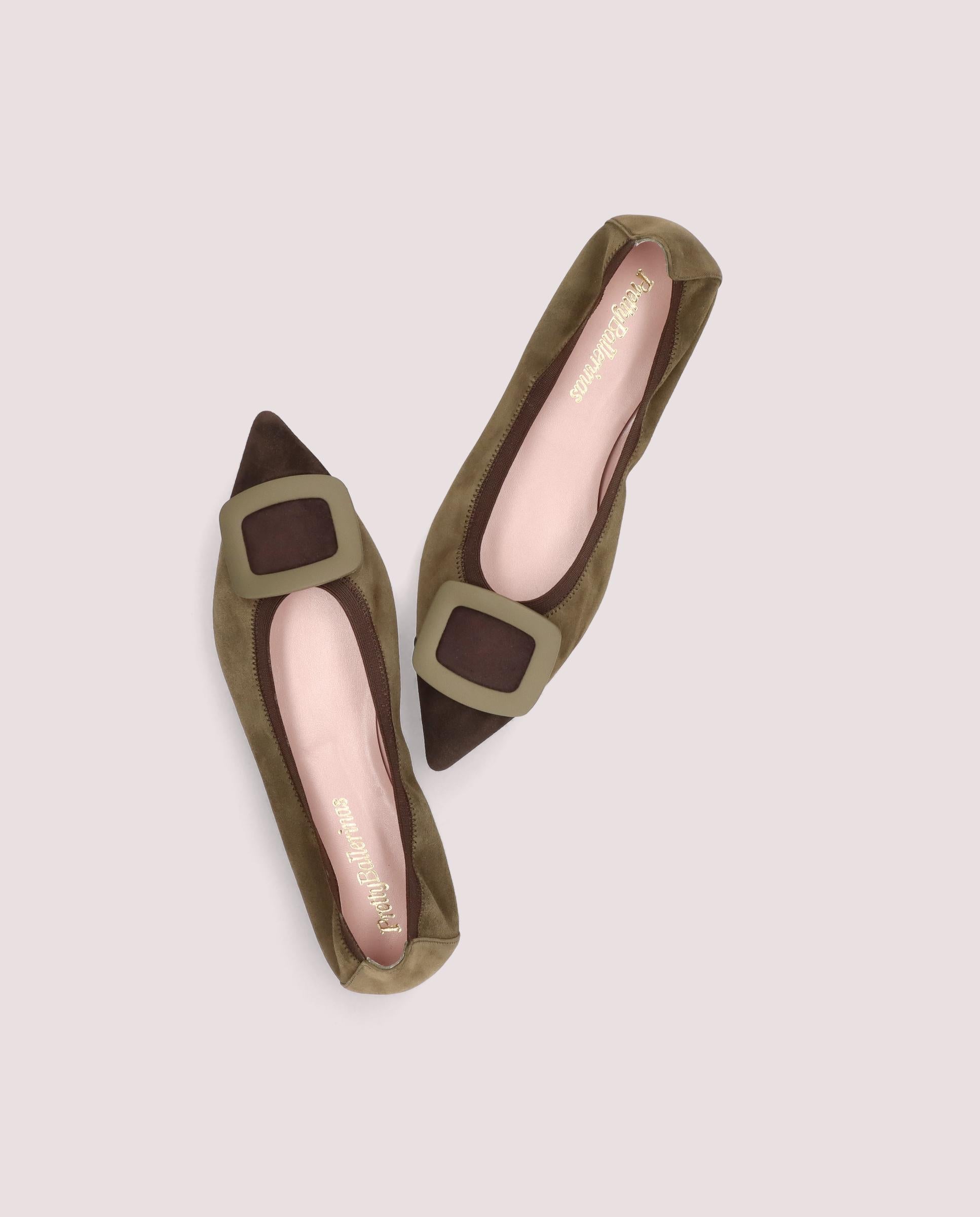 Ella Green Suede Ballet Flats