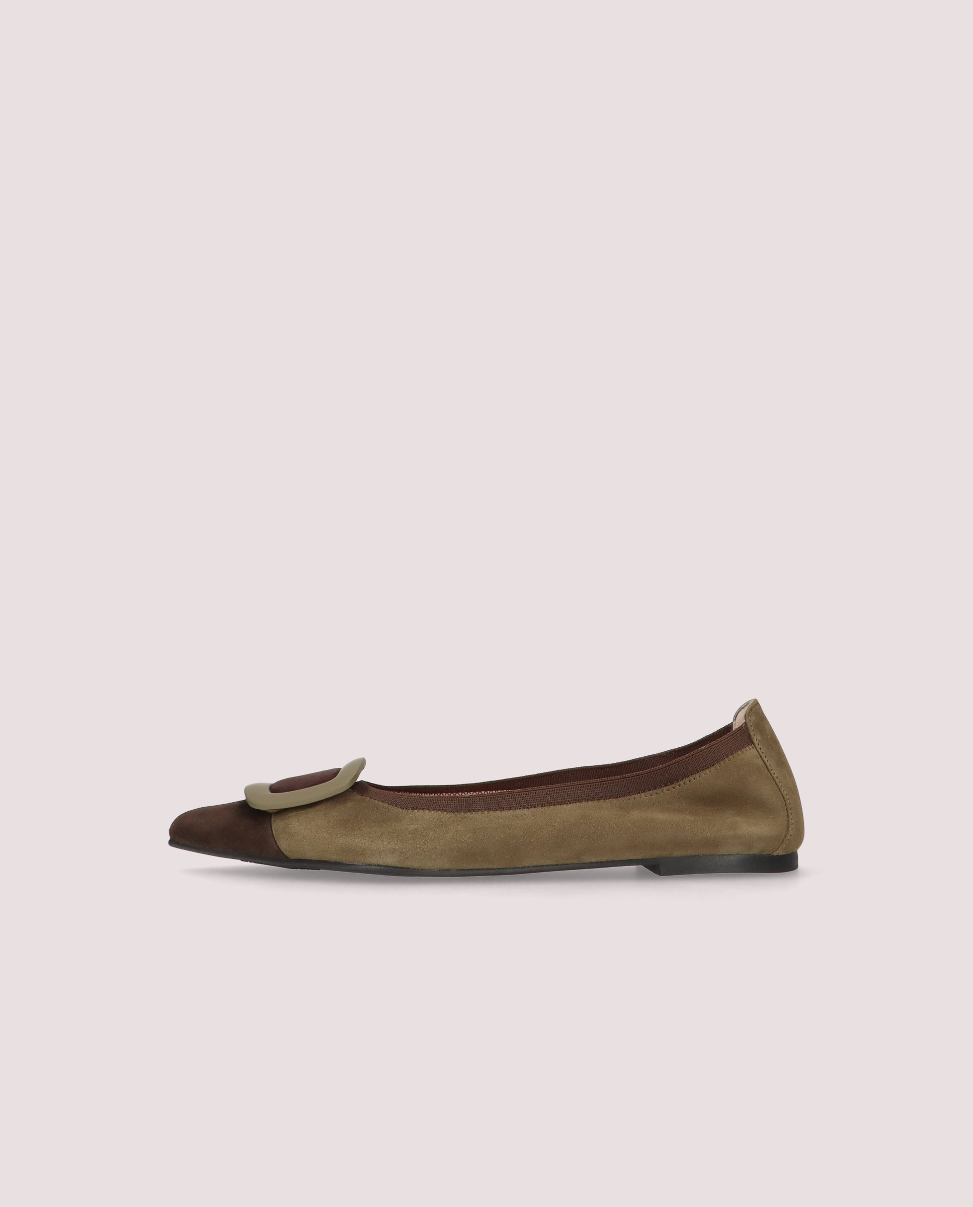 Ella Green Suede Ballet Flats