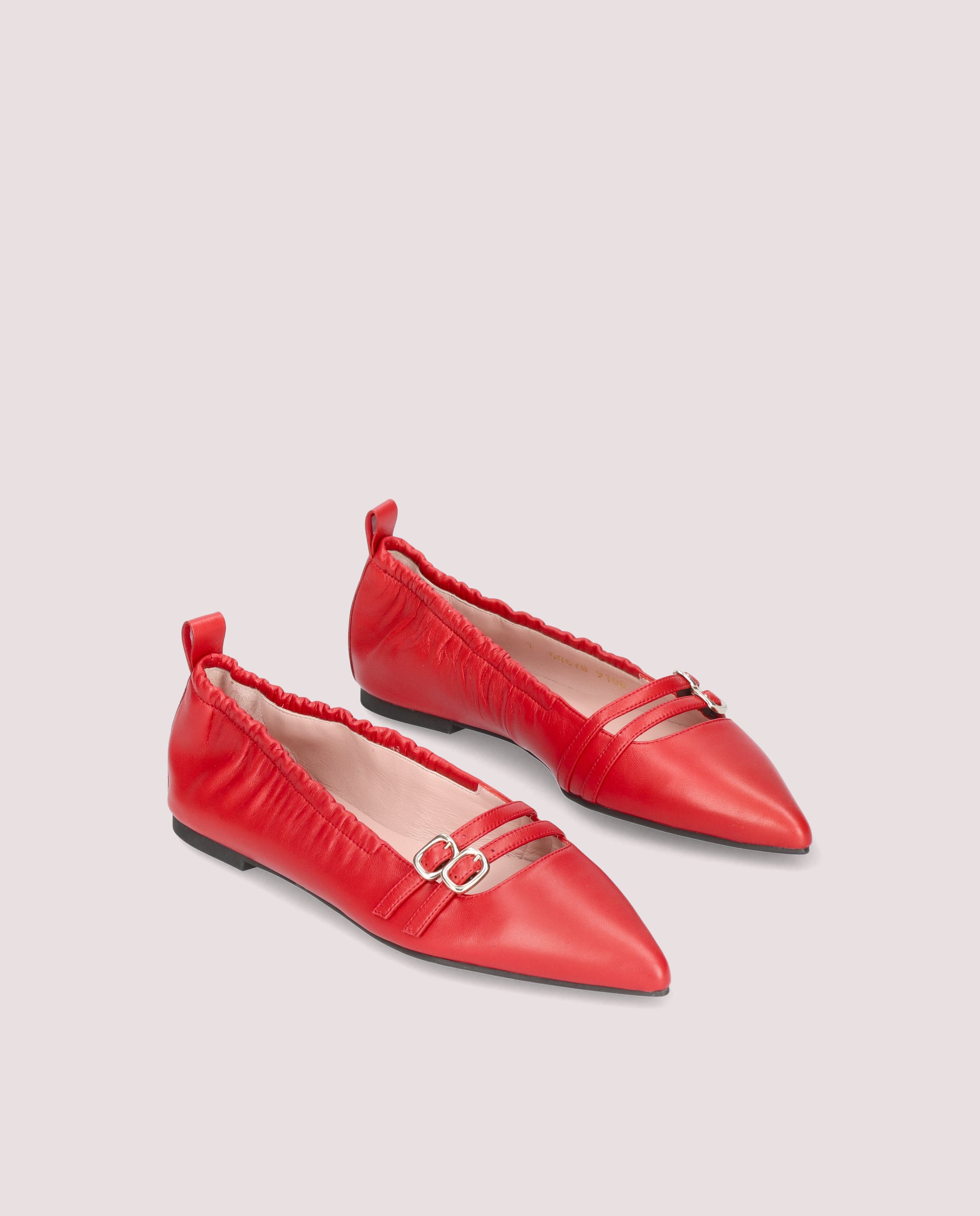 Ella Red Skin Ballerinas
