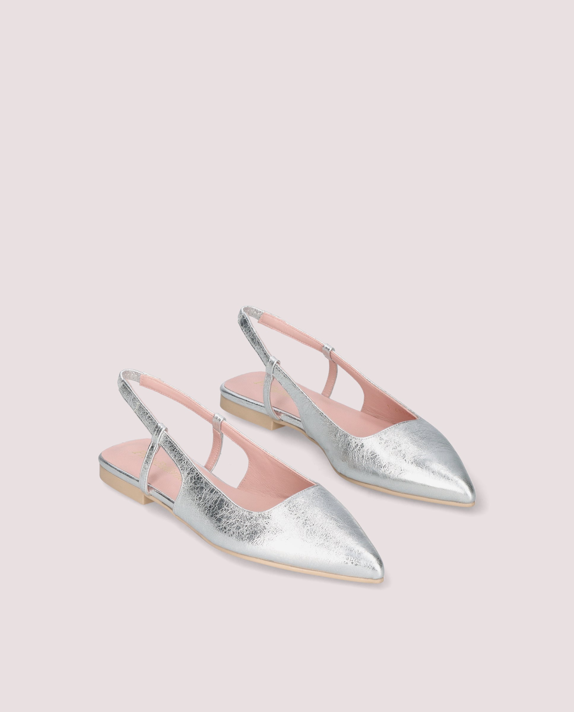 Bailarinas Yvette Plateados Pieles metalizadas