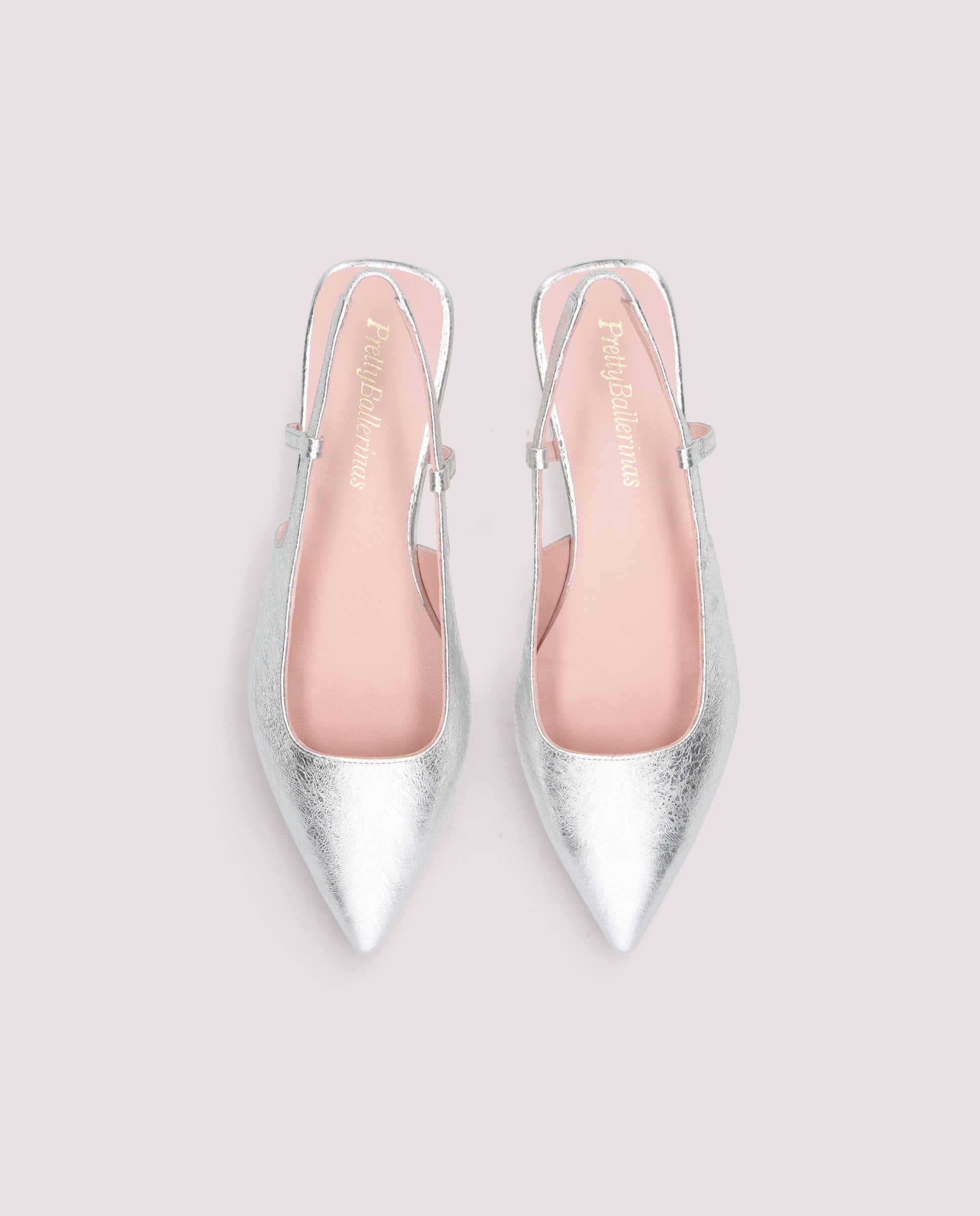 Bailarinas Yvette Plateados Pieles metalizadas