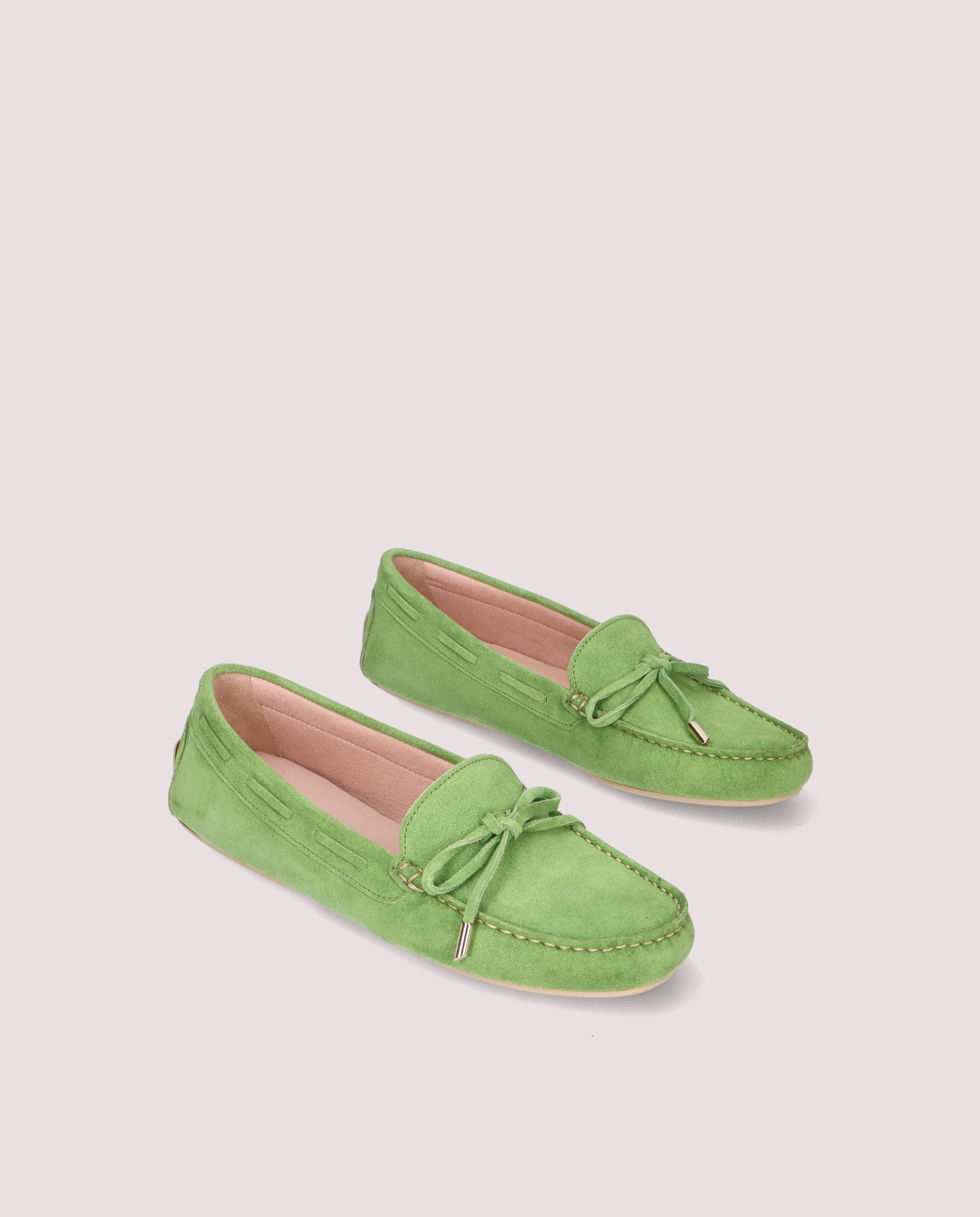 Josephine Green Suede Loafers