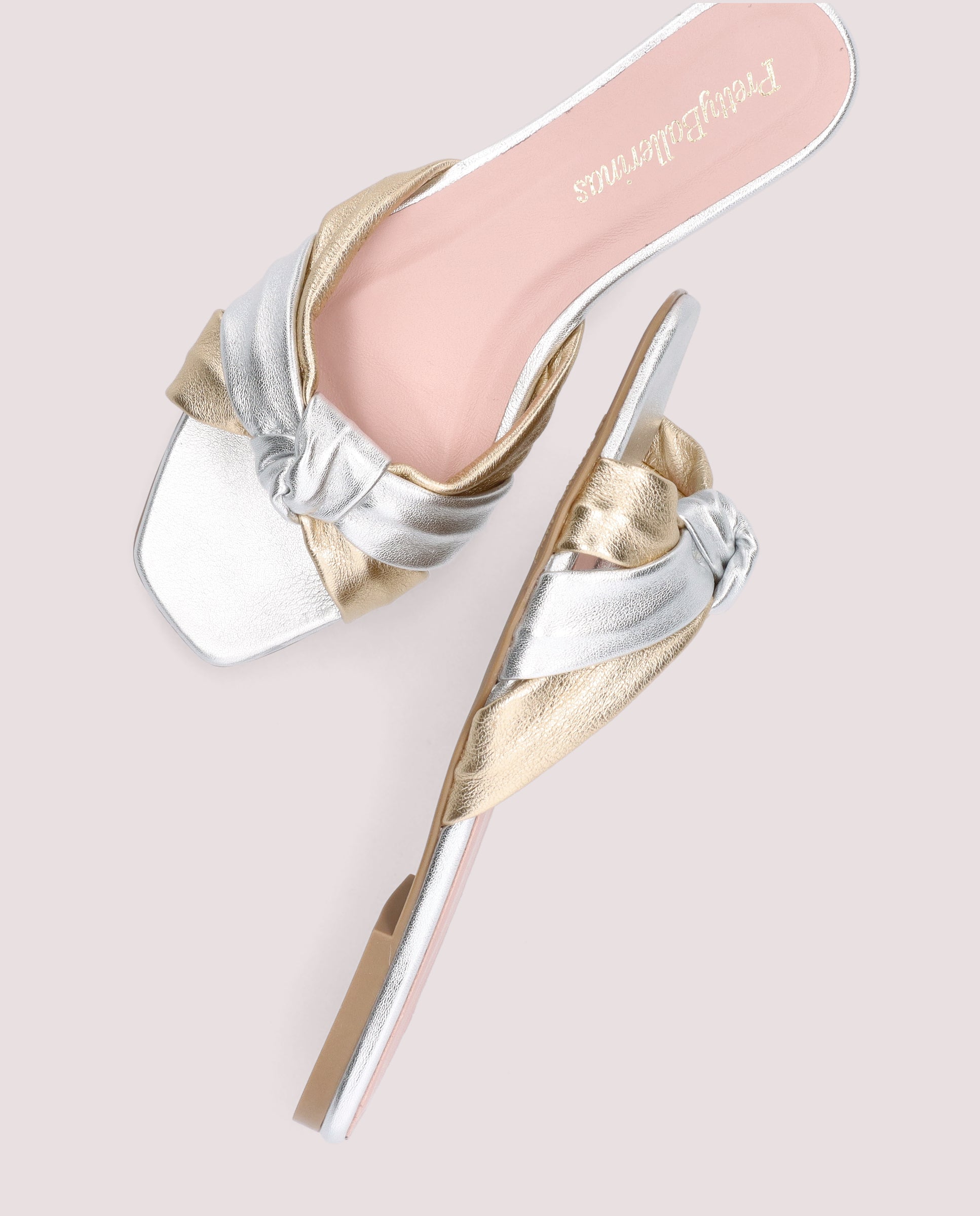 Silver Island Sandals Metallic Leather