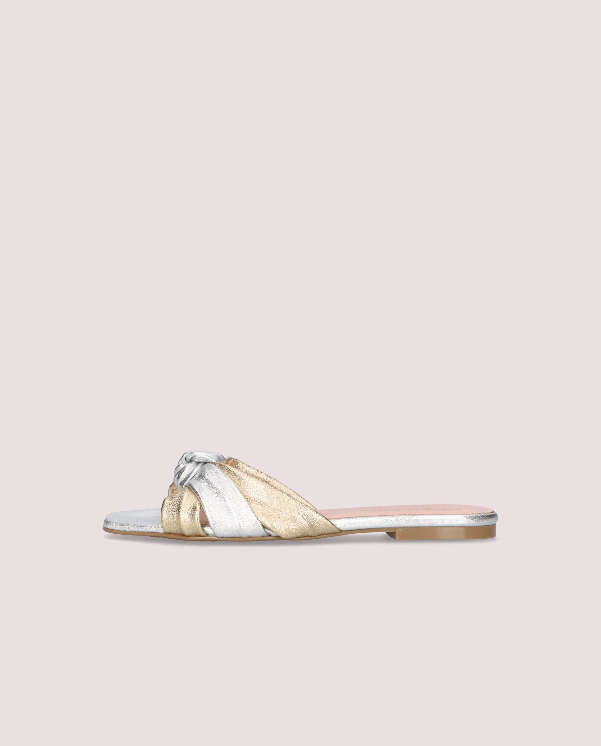 Silver Island Sandals Metallic Leather