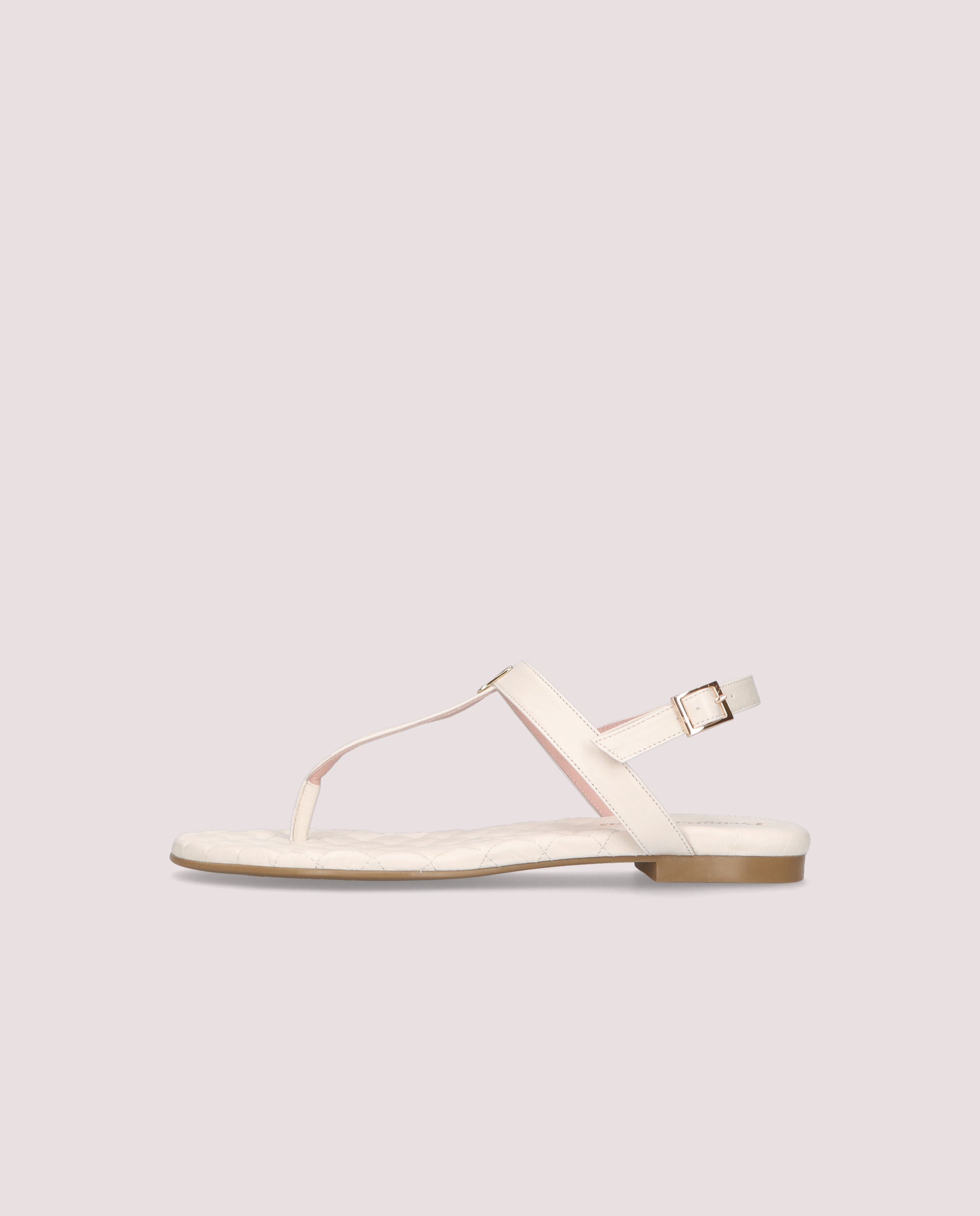 Judy White Leather Sandals