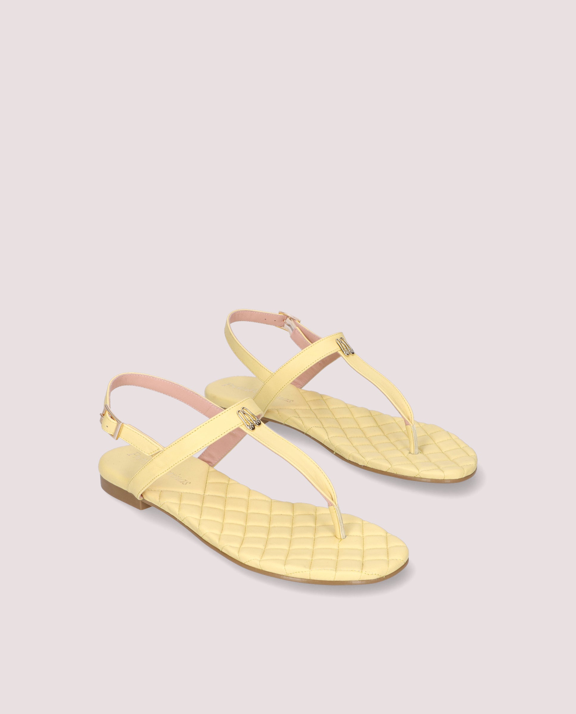 Judy Yellow Leather Sandals
