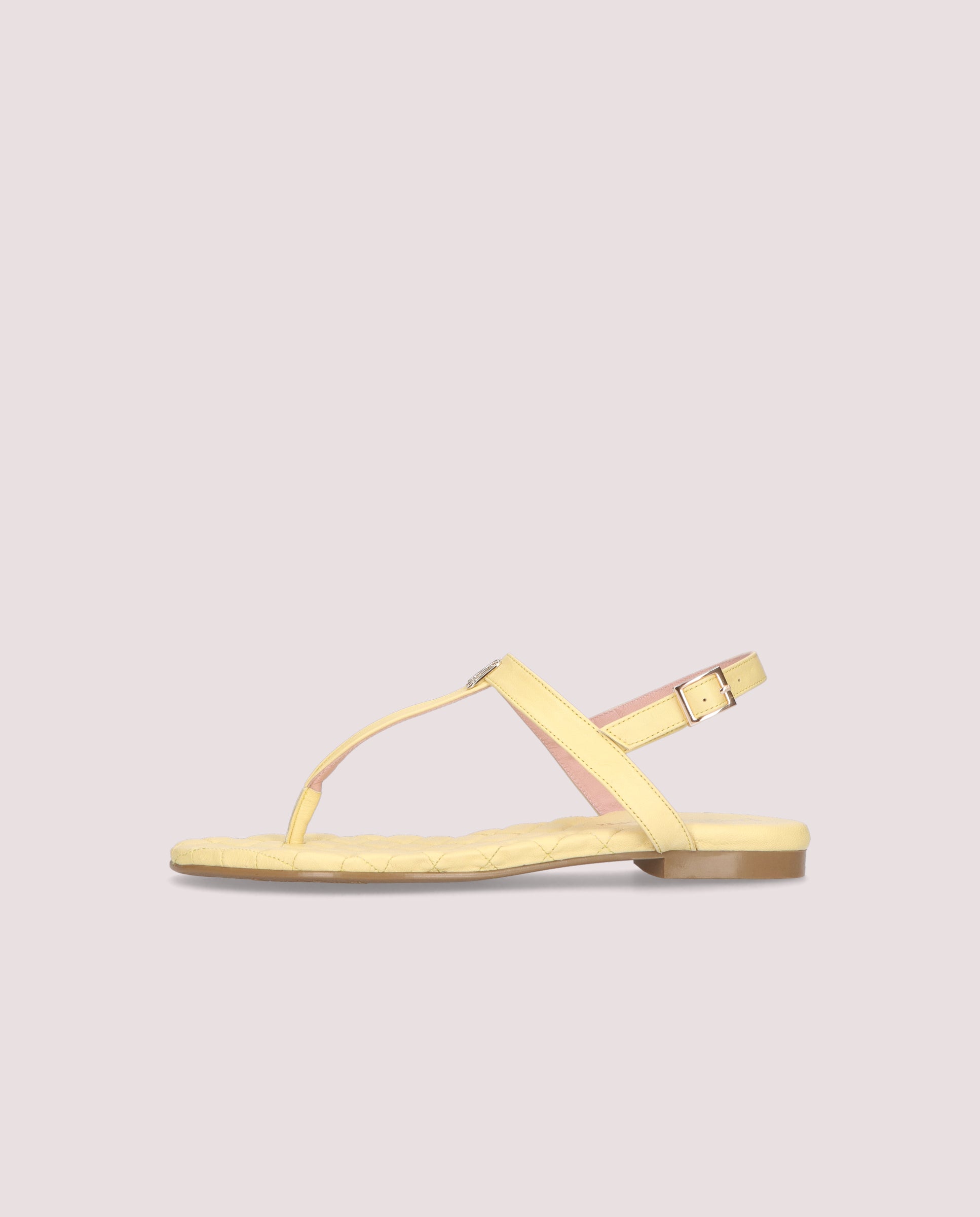 Judy Yellow Leather Sandals