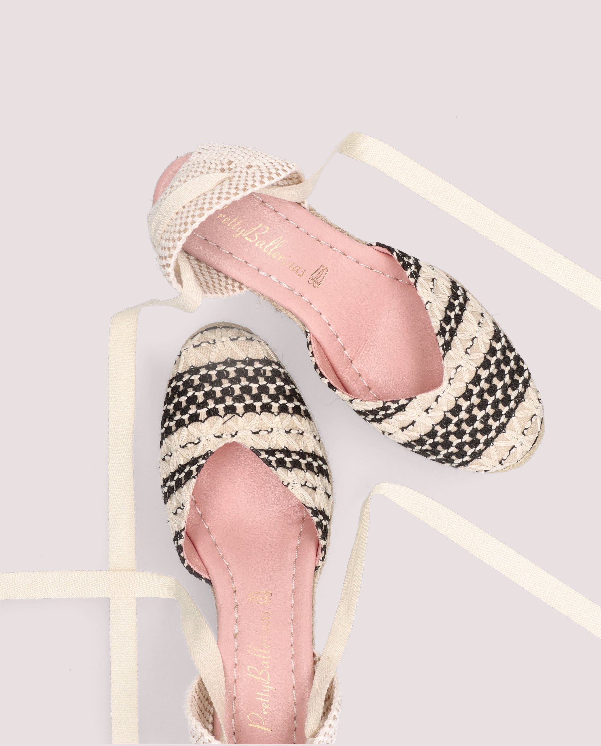 Deborah Black Woven Esparto Espadrilles