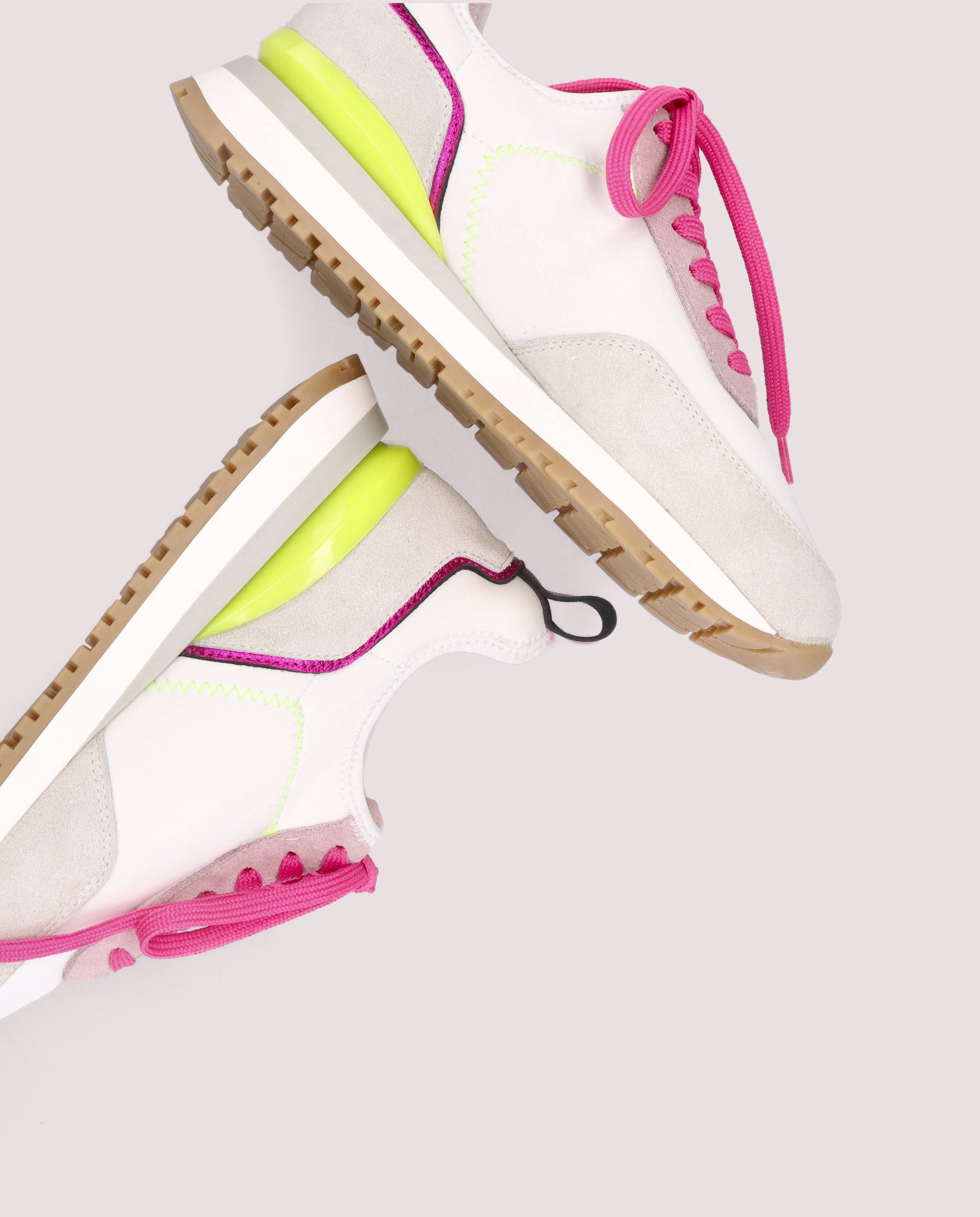 Nina White Woven Sneakers