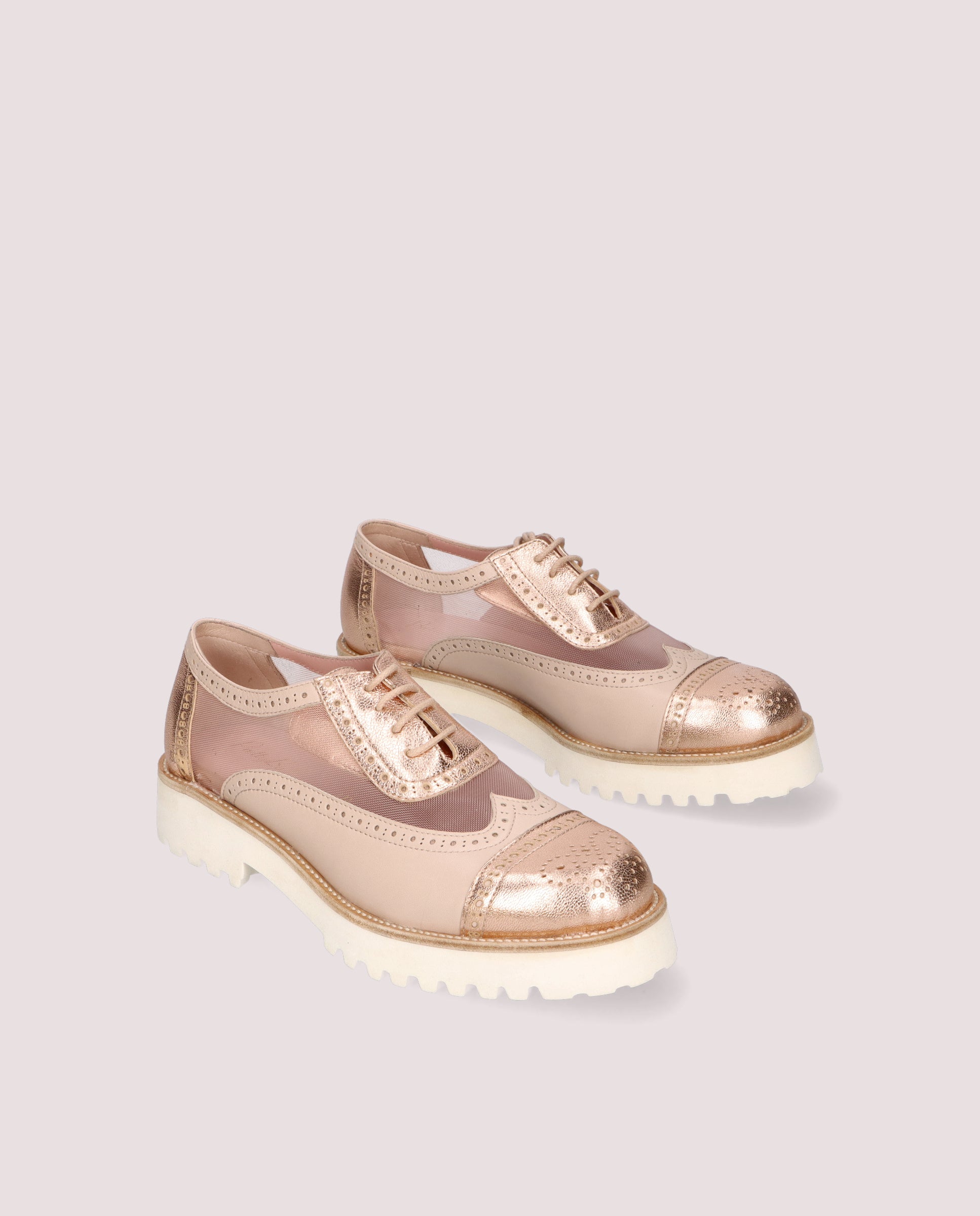 Ashley Lace-Up Shoes Pink Red