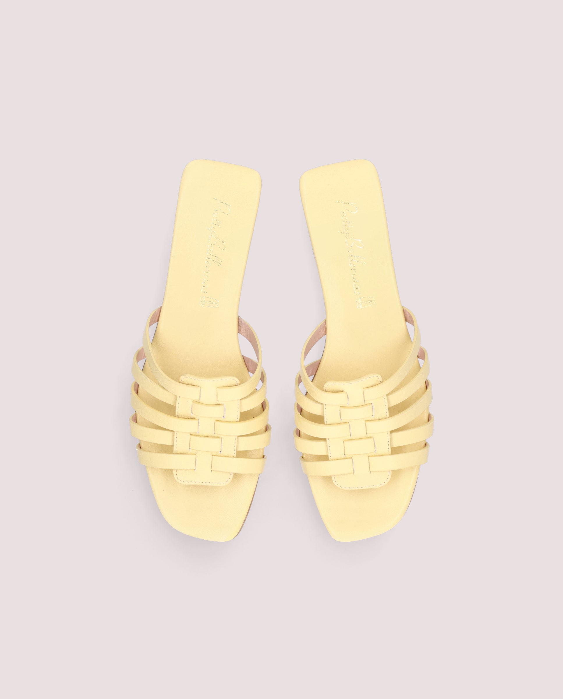 Bettina Yellow Leather Sandals