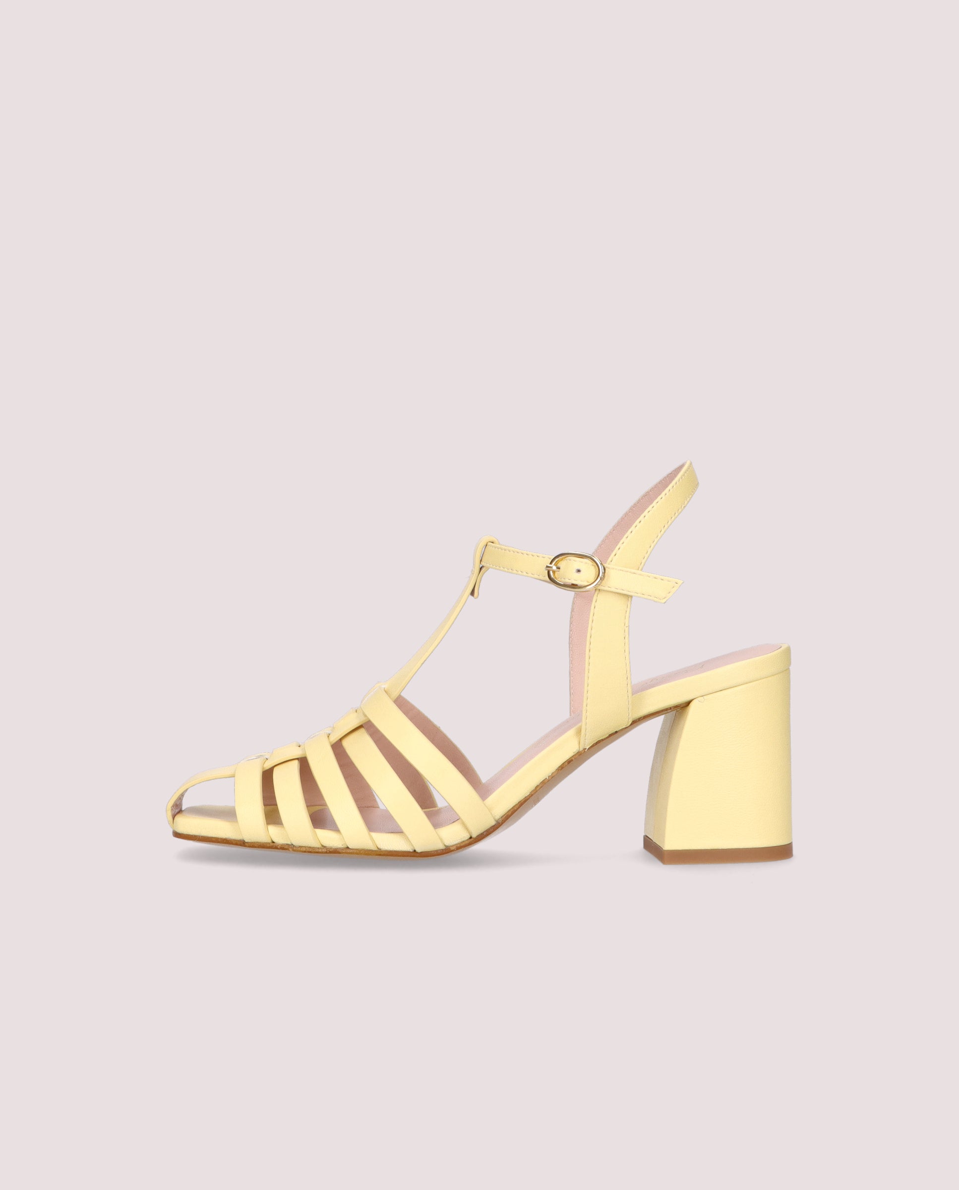 Amanda Yellow Leather Sandals